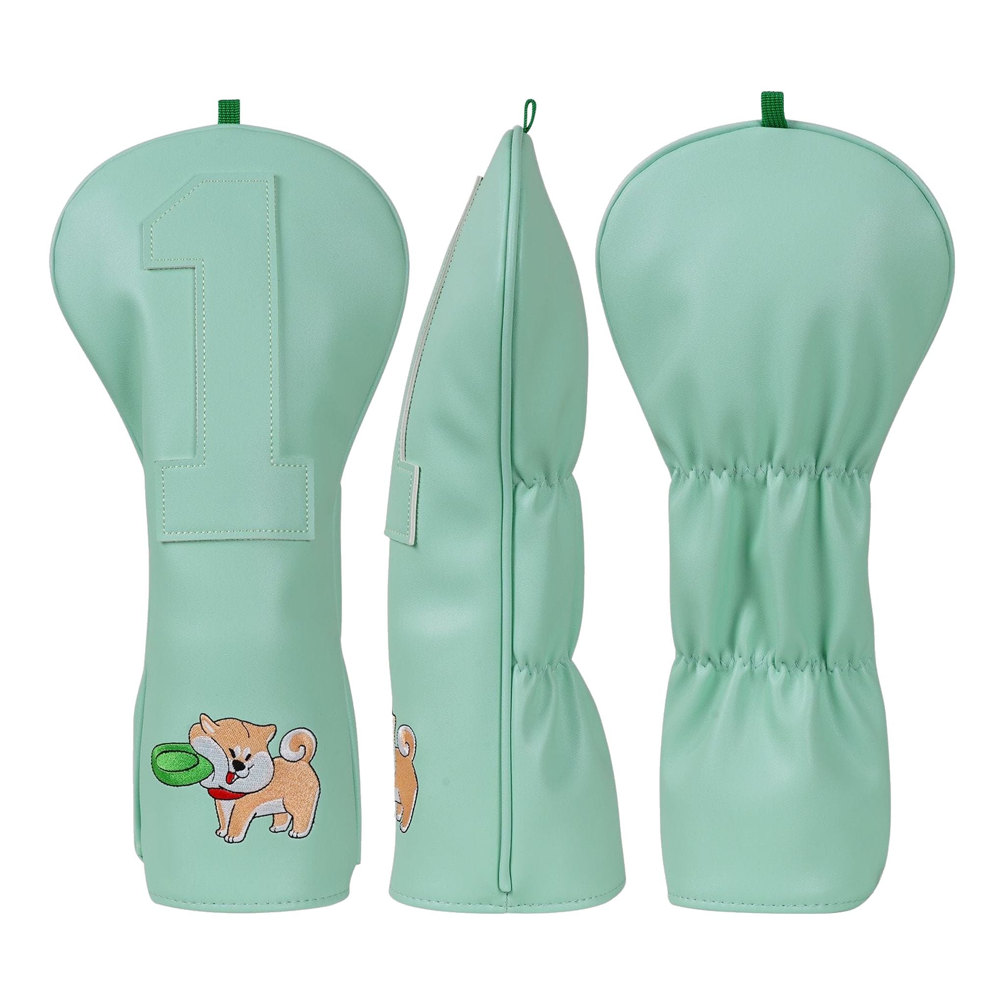 Emroydered Headcovers Turquoise Dog Driver Headcover