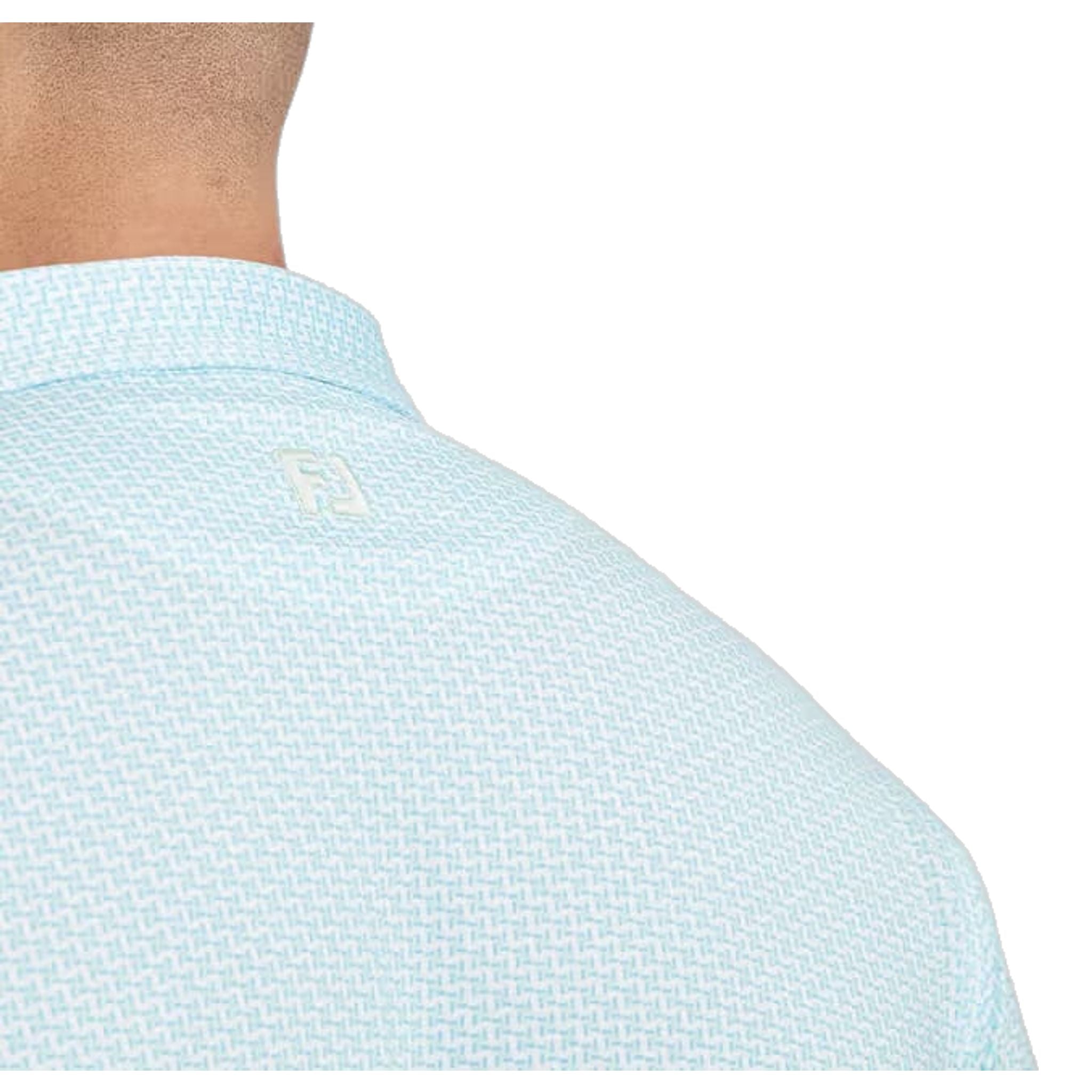 Footjoy Houndstooth Geo Lisle Polo Herren