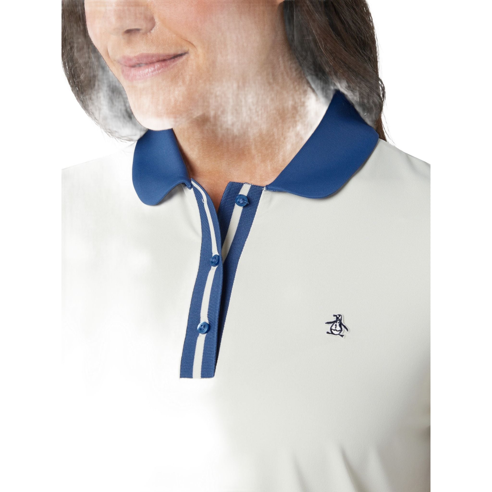 Original Penguin Waist Length Colourblock Polo Damen