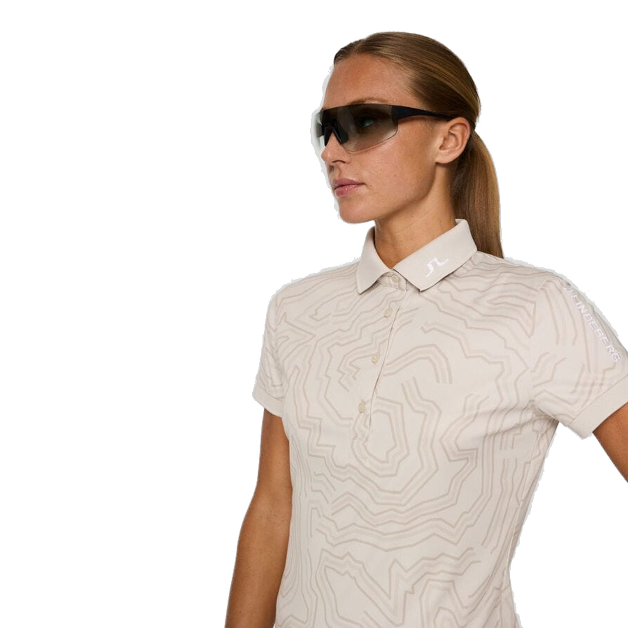 J. Lindeberg Tour Tech Print Polo Damen