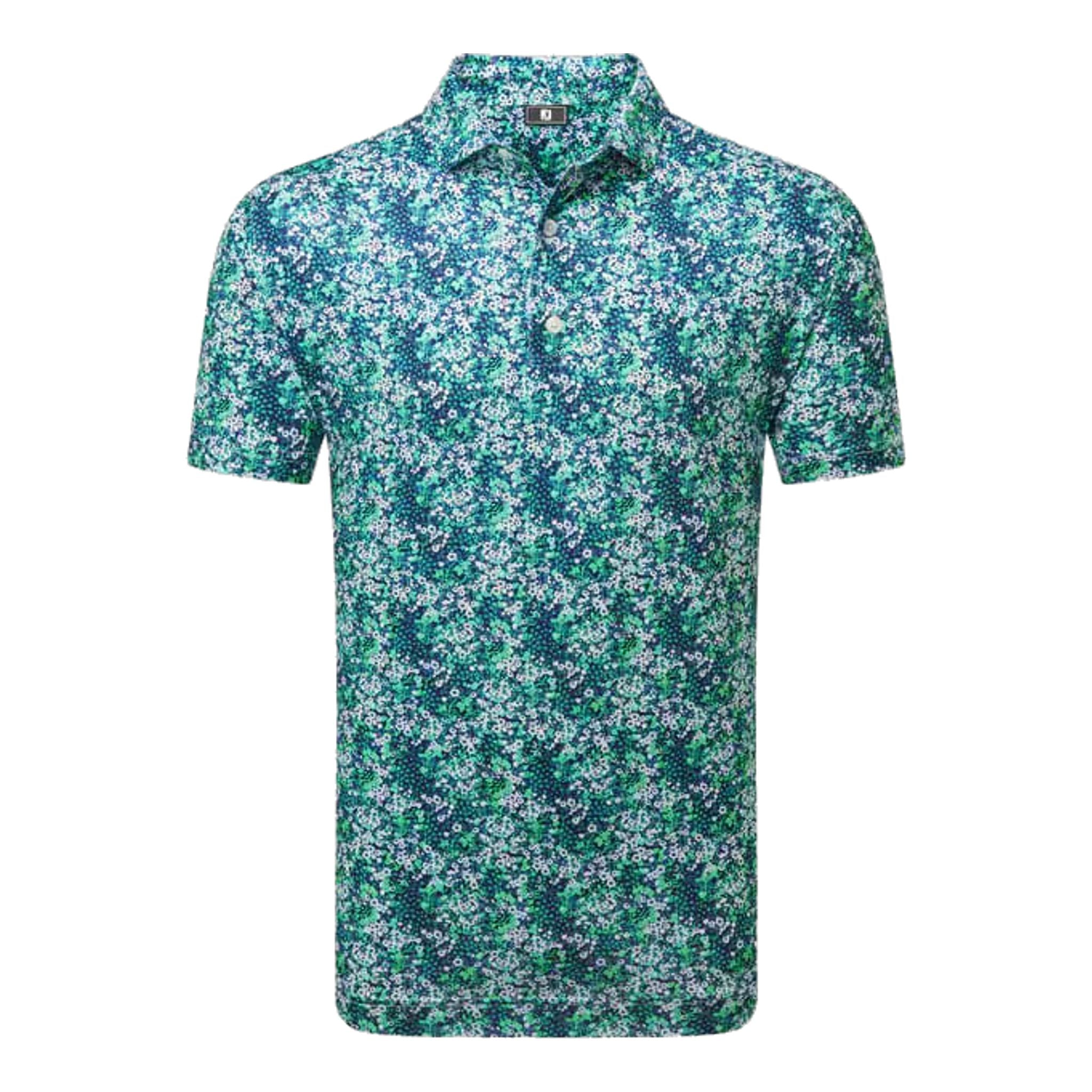 Footjoy Garden Print Lisle Polo Herren