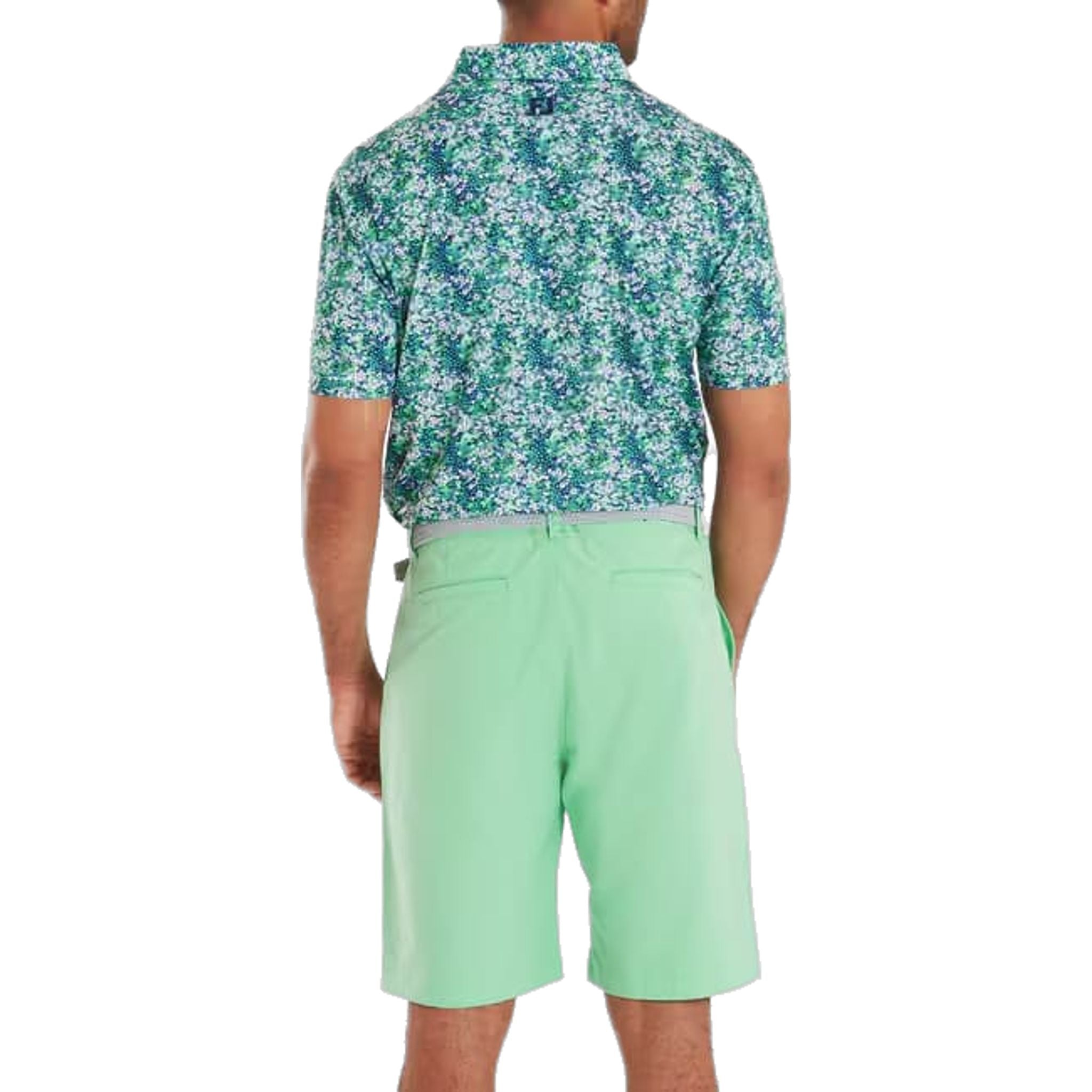 Footjoy Garden Print Lisle Polo Herren