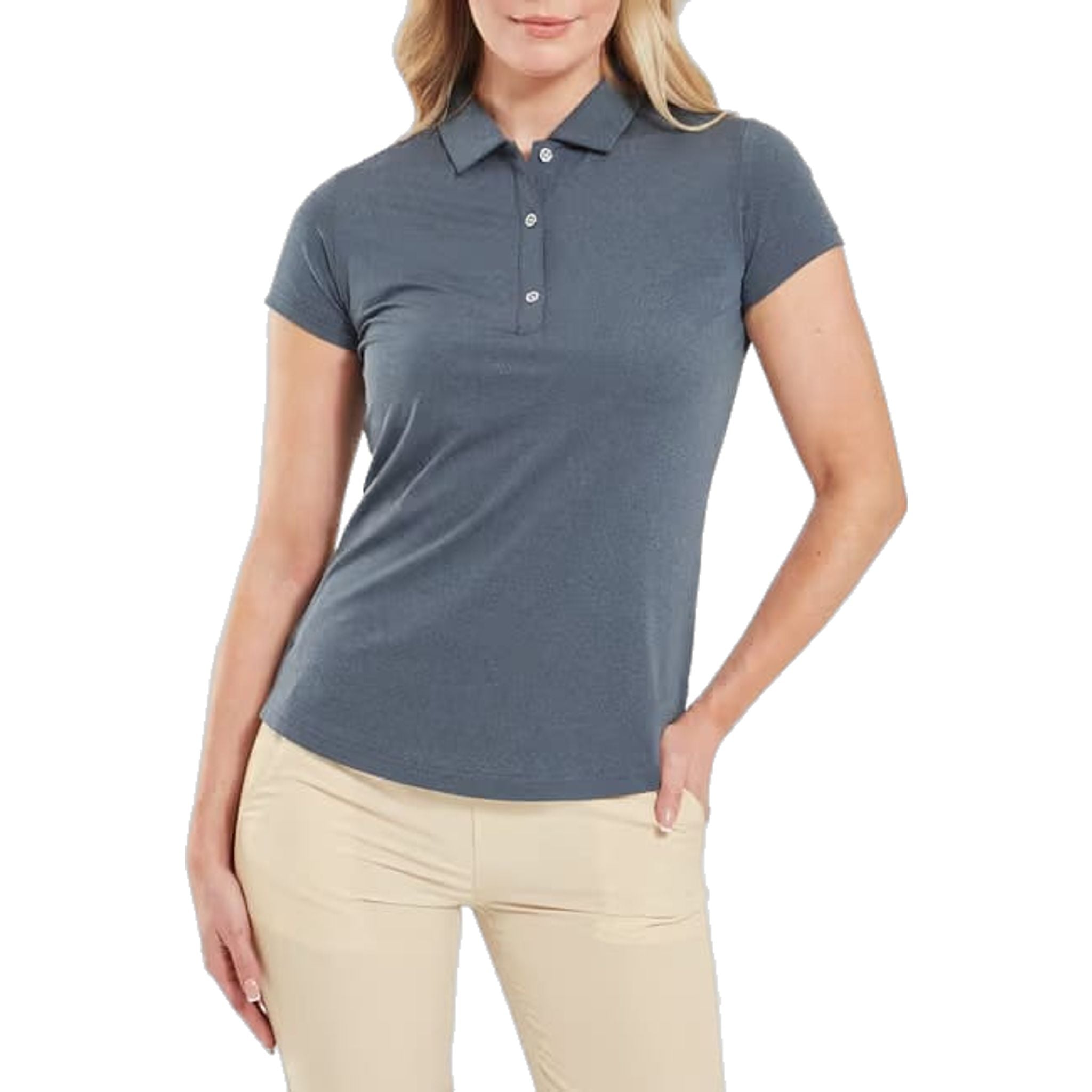 Footjoy Cap Sleeve Lisle Polo Damen