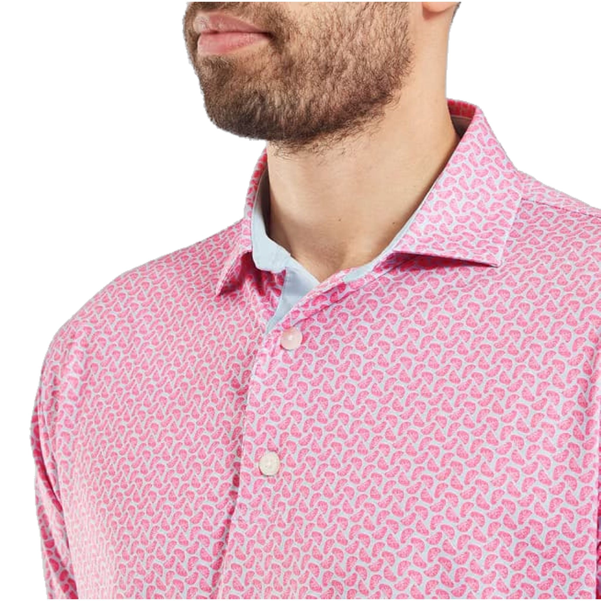 Footjoy Citrus Print Lisle Polo Herren