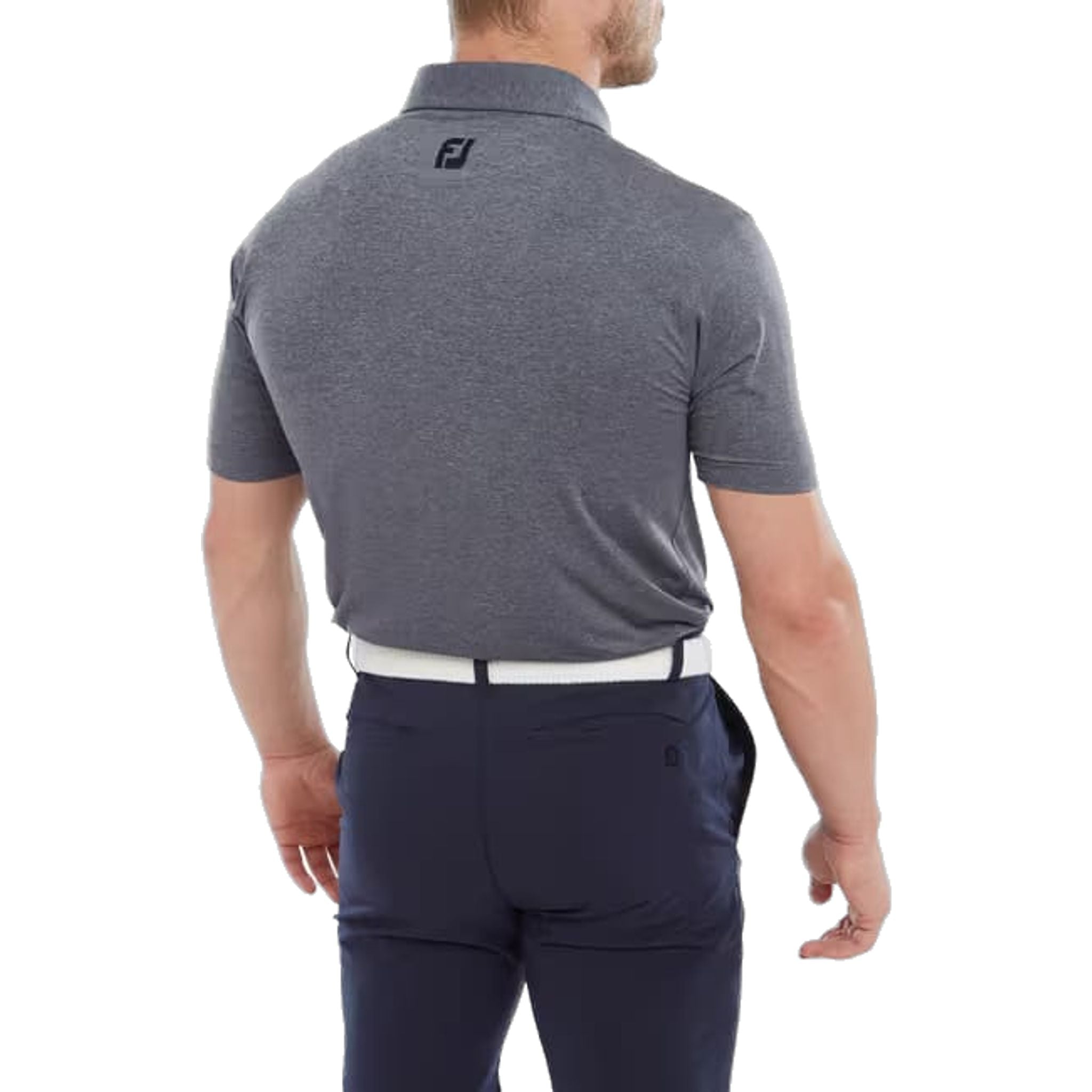 Footjoy Heather Self Collar Lisle Polo Herren
