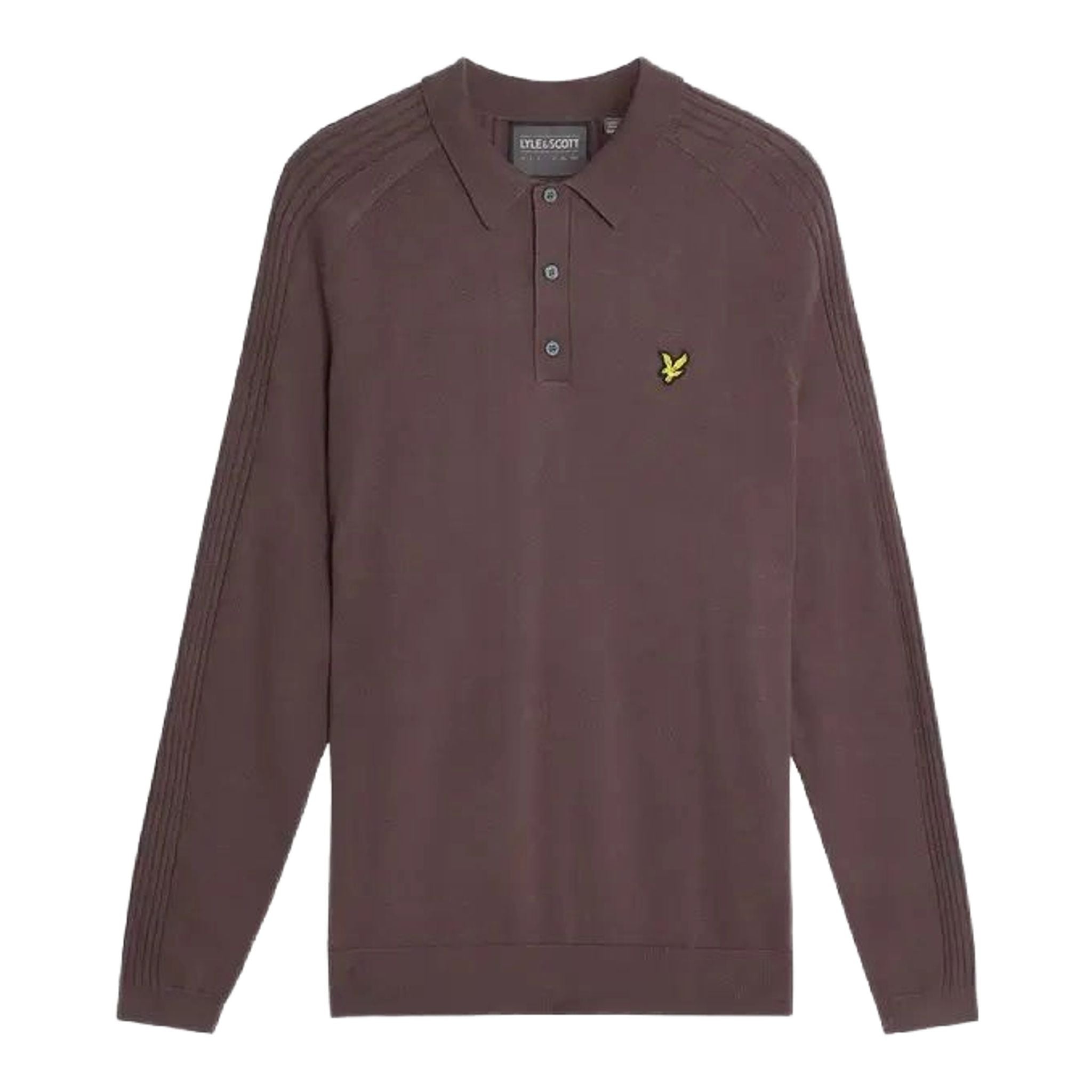 Męska dzianinowa koszulka polo Lyle & Scott z długim rękawem
