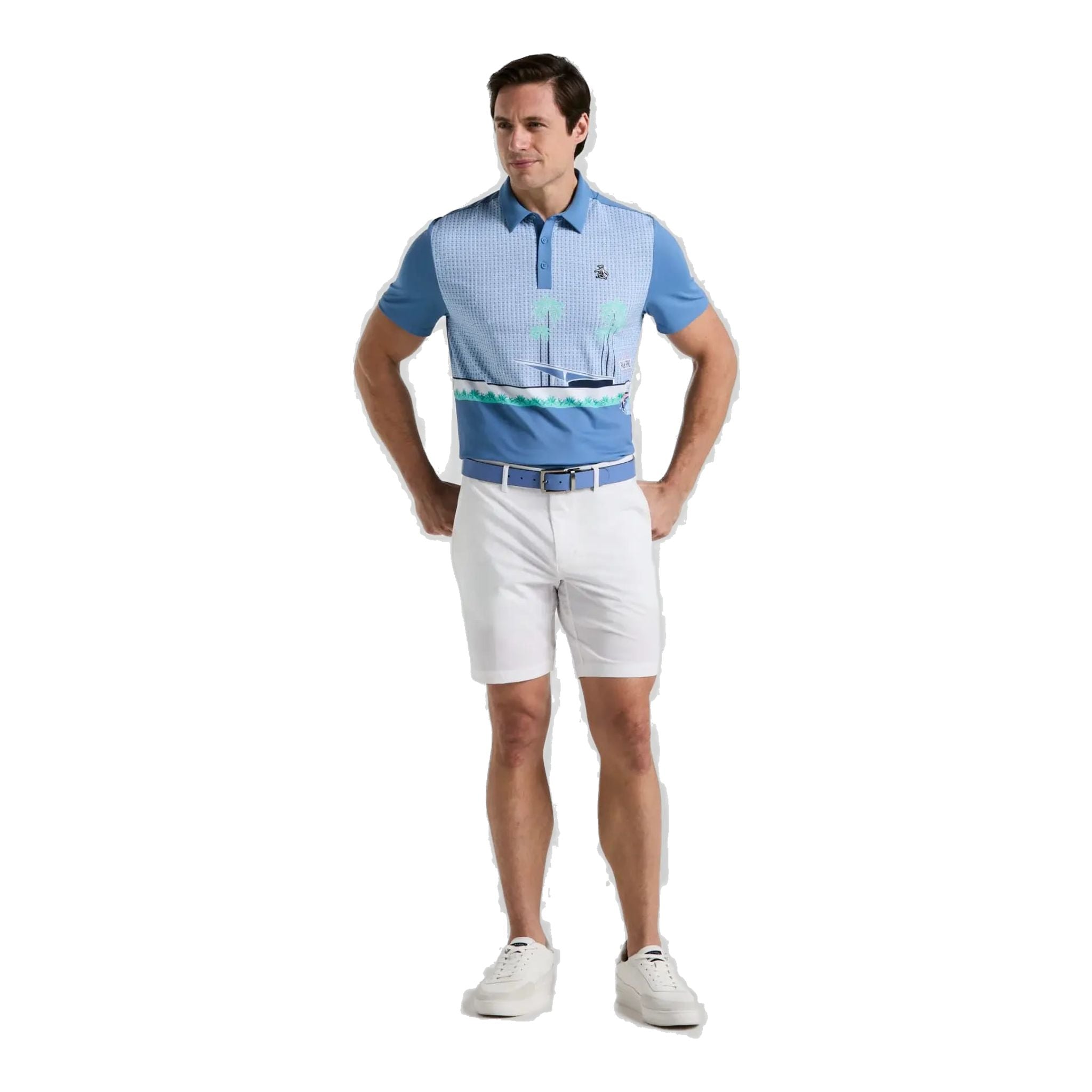 Oryginalna męska koszulka polo Penguin Palm Springs Block