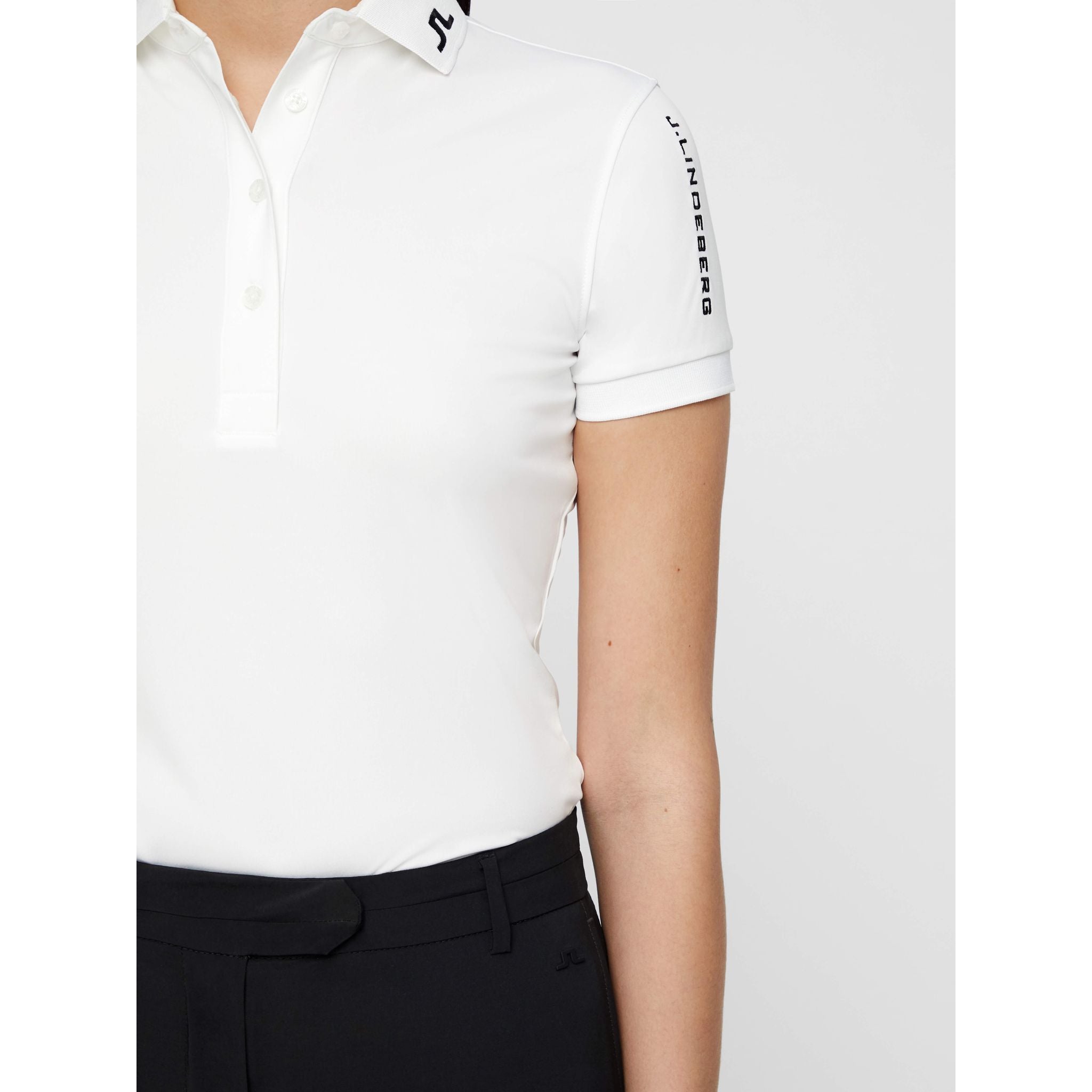 J. Lindeberg W Tour Tech slim TX Jersey Polo White Damen