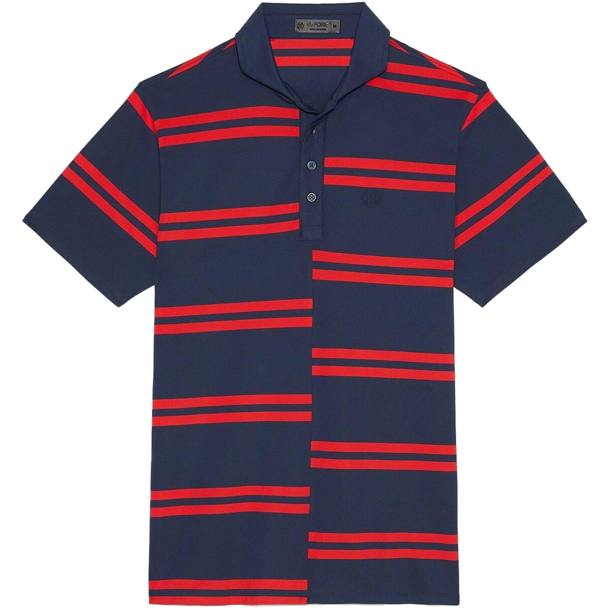 Męska koszulka polo slim fit GFORE Offset Stripe Tech Piqué
