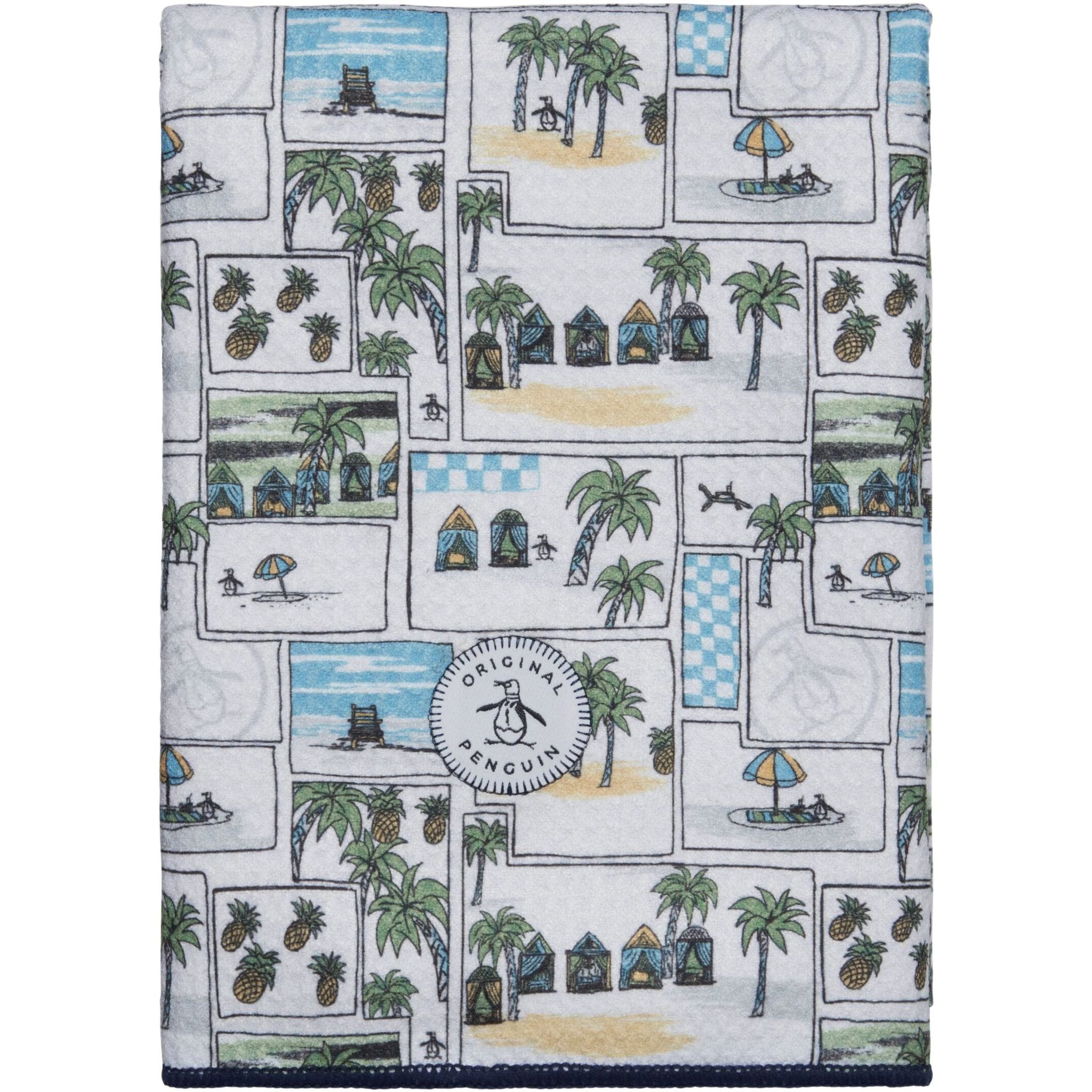 Original Penguin Tonal Drinks Waffel Handtuch