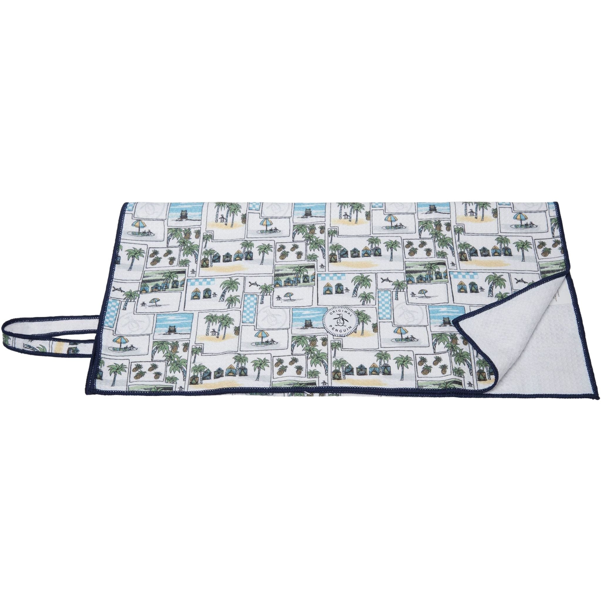 Original Penguin Tonal Drinks Waffel Handtuch
