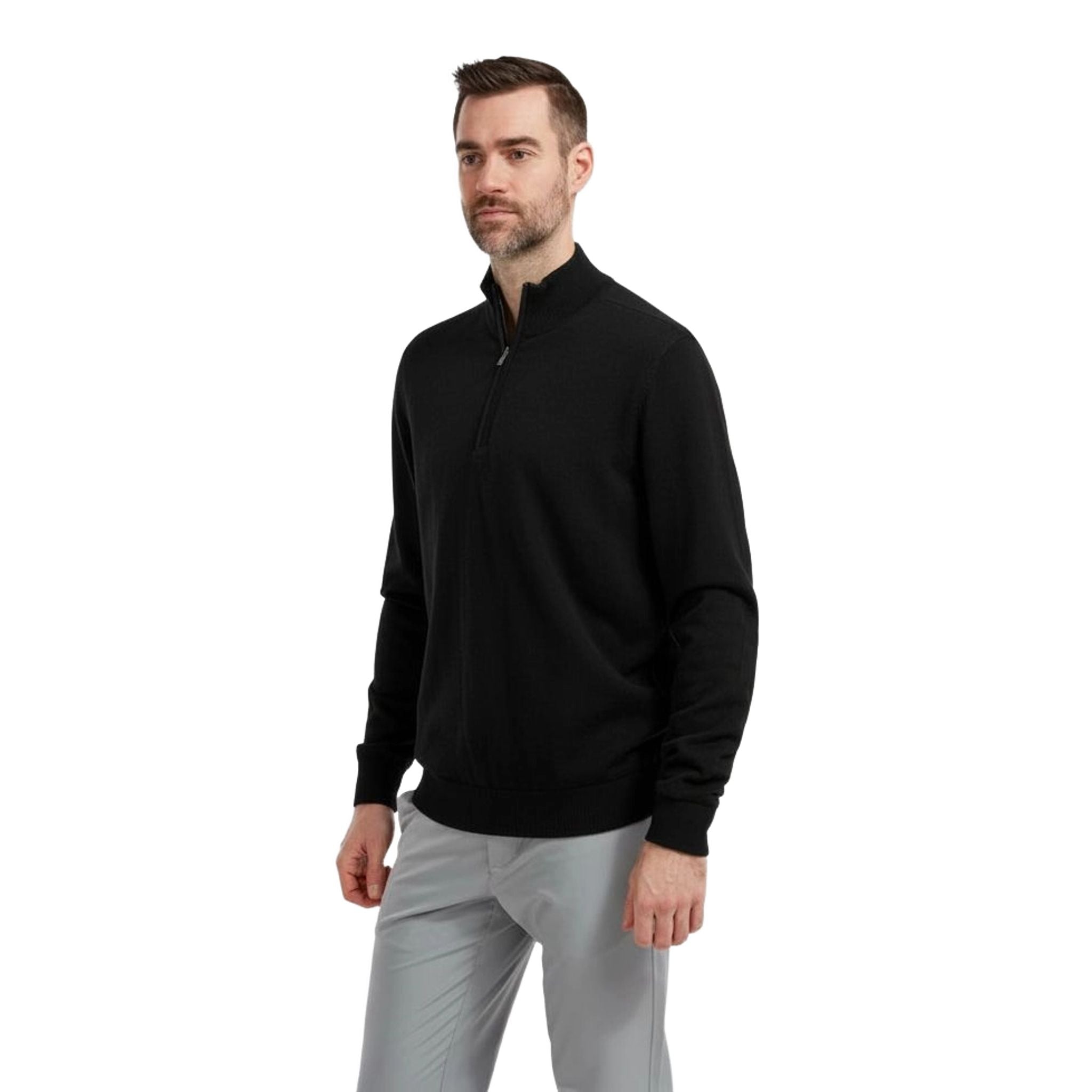 Footjoy Wool Blend Lined 1/2 Zip Pullover Herren
