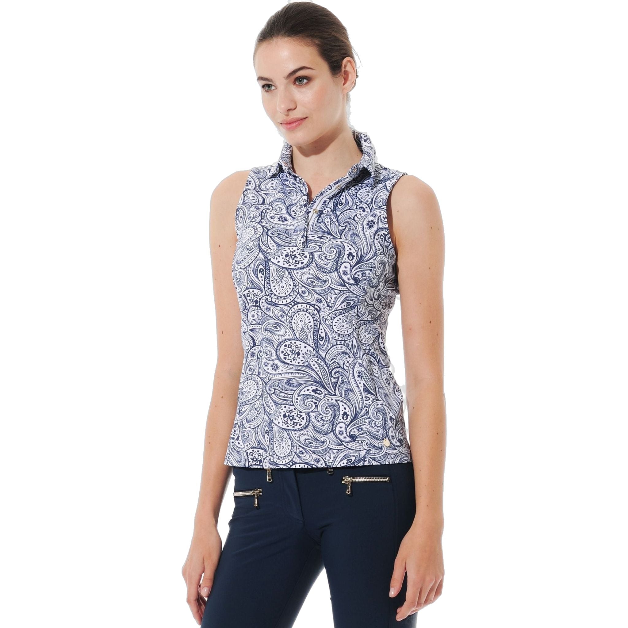 Damska koszulka polo MDC Sportswear Meryl Print Paisley