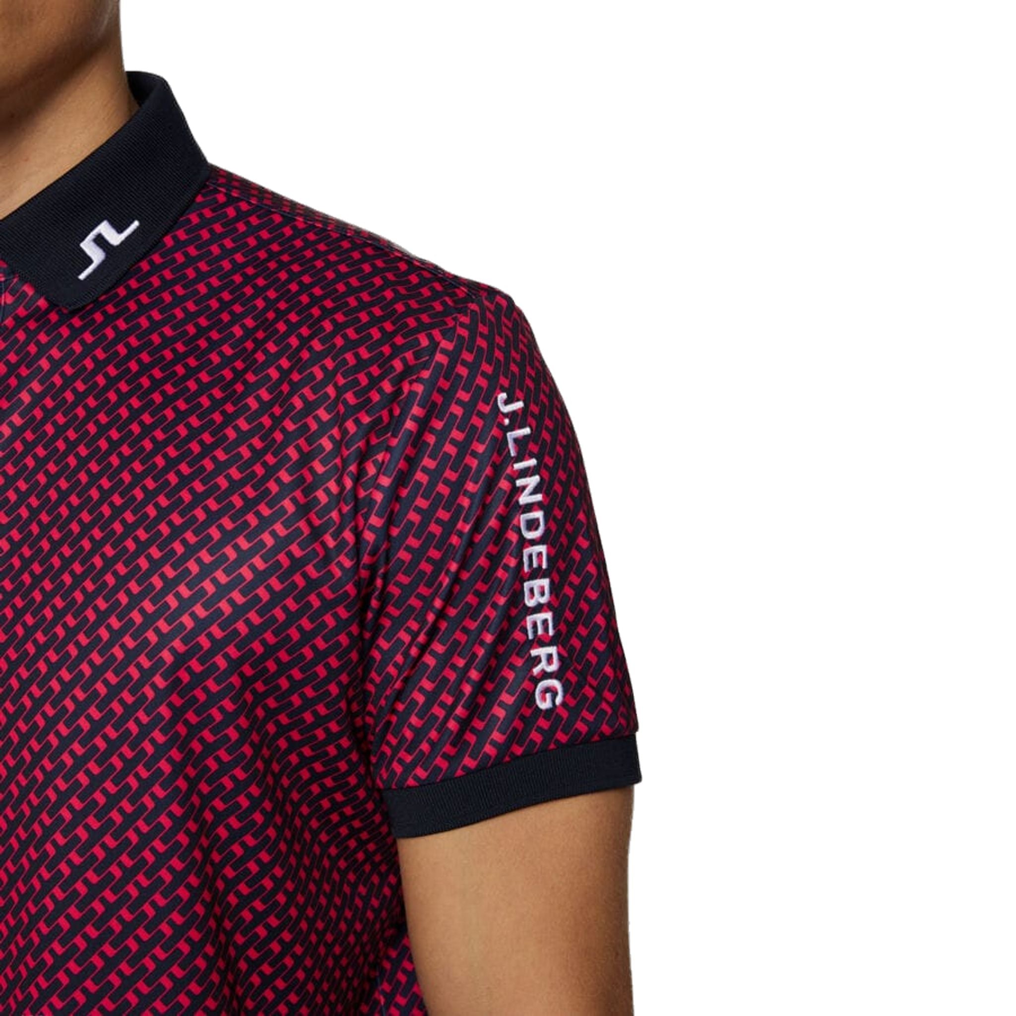 J. Lindeberg Tour Tech Print Polo Herren