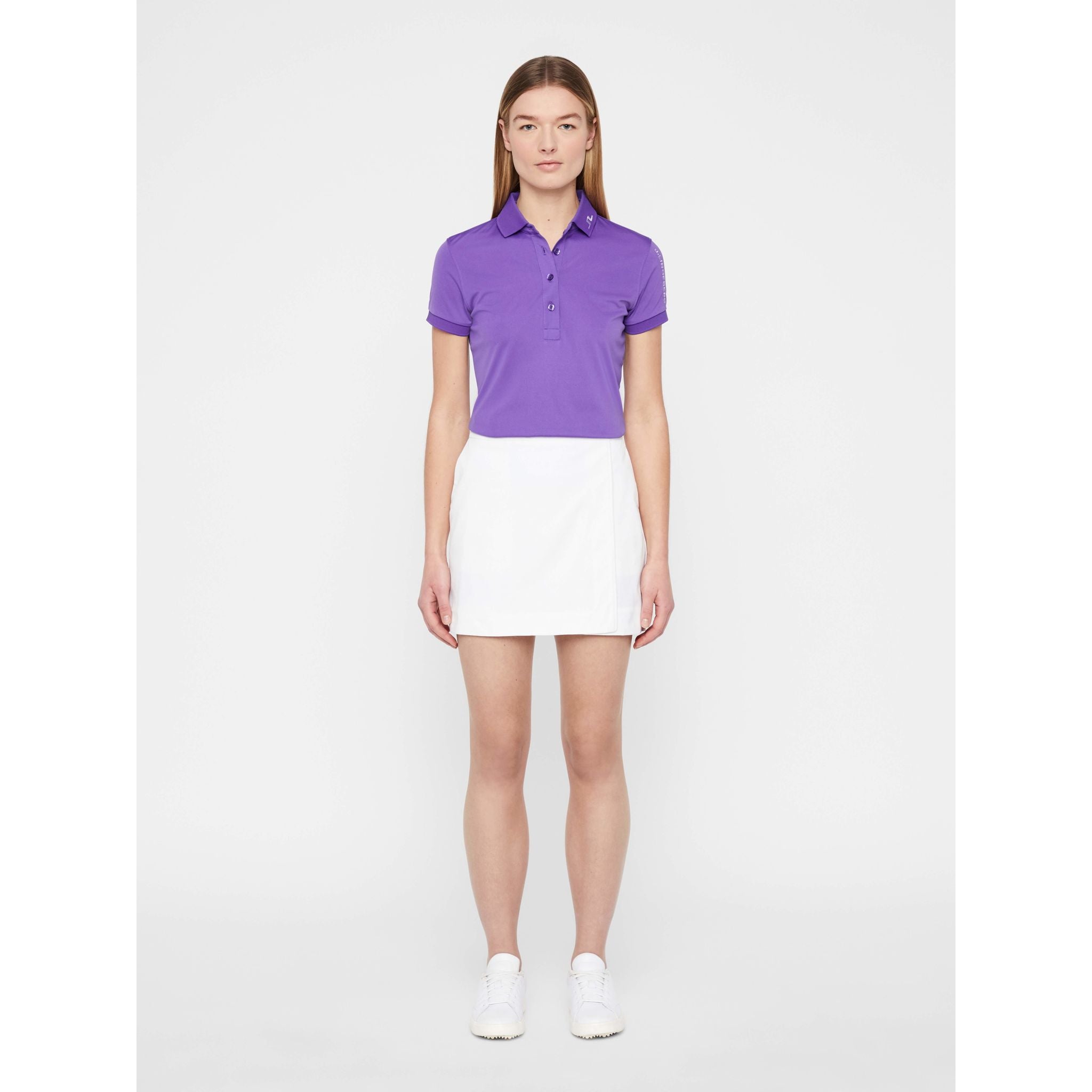 J. Lindeberg W Semina Spódnica z wysokim rozcięciem, biała, damska