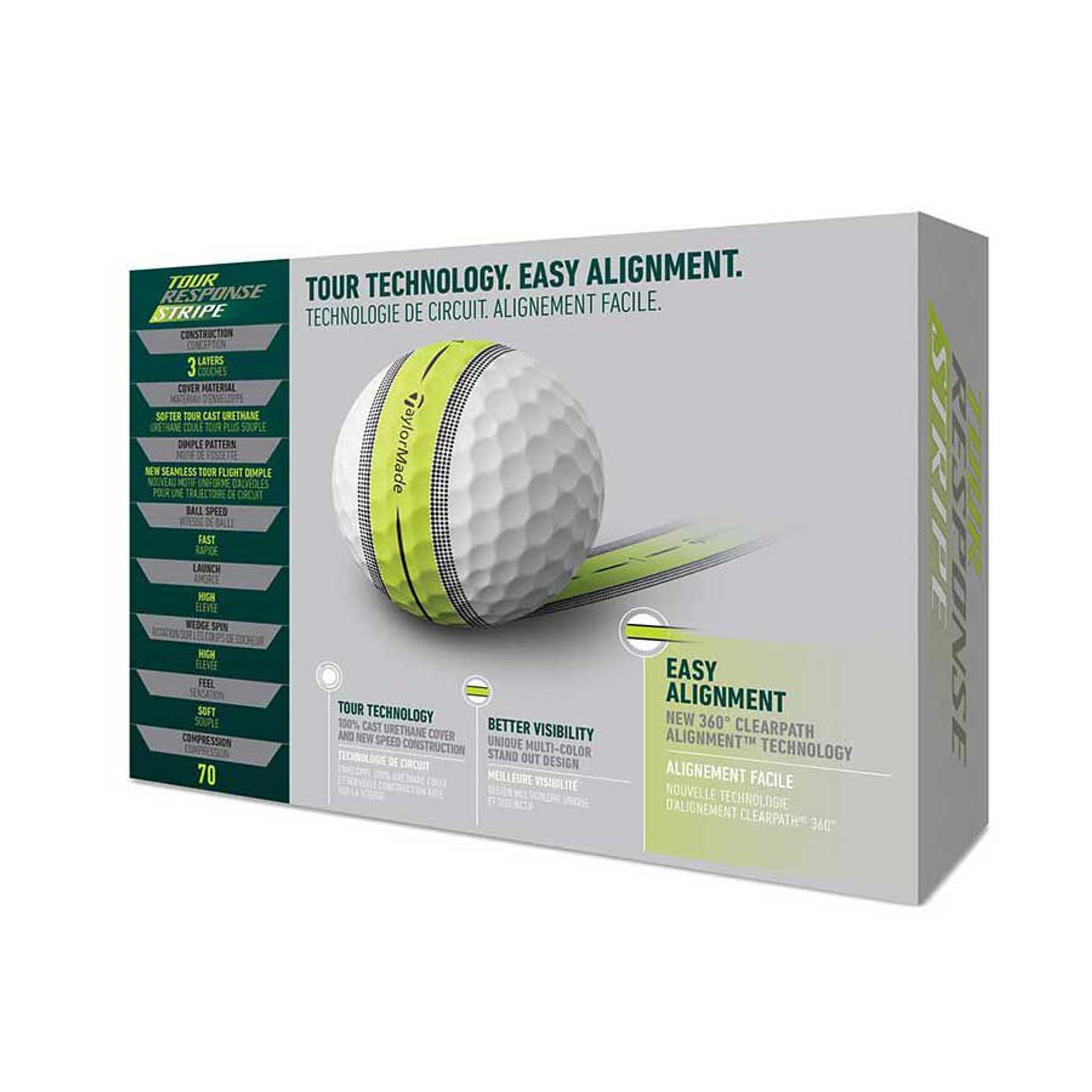 TaylorMade Tour Response Stripe Piłki golfowe