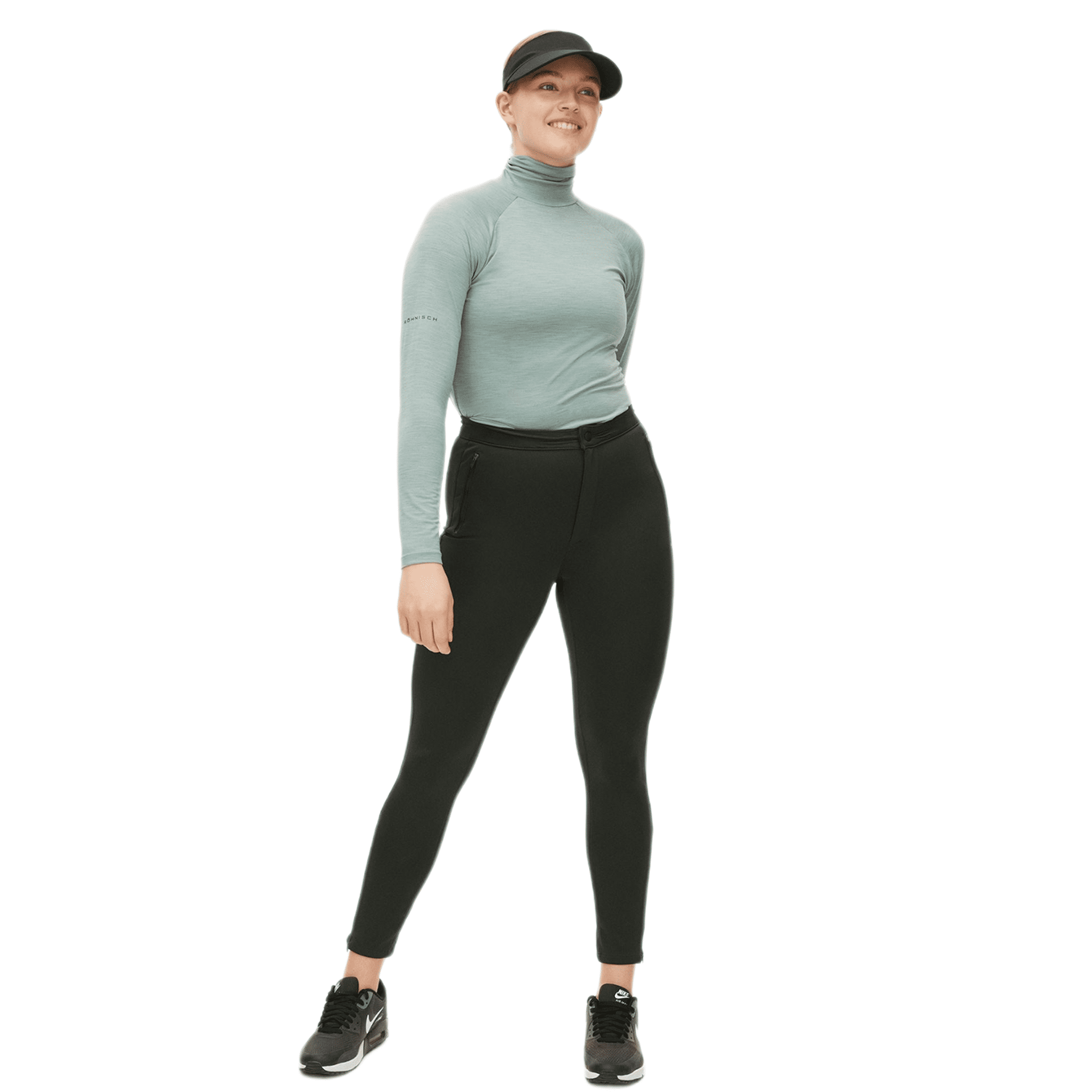 Röhnisch Hailey Golf Polo z długim rękawem Ice Green dla kobiet
