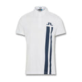 J. Lindeberg M Zeke Reg Fit-Lux Piquet Polo White Herren
