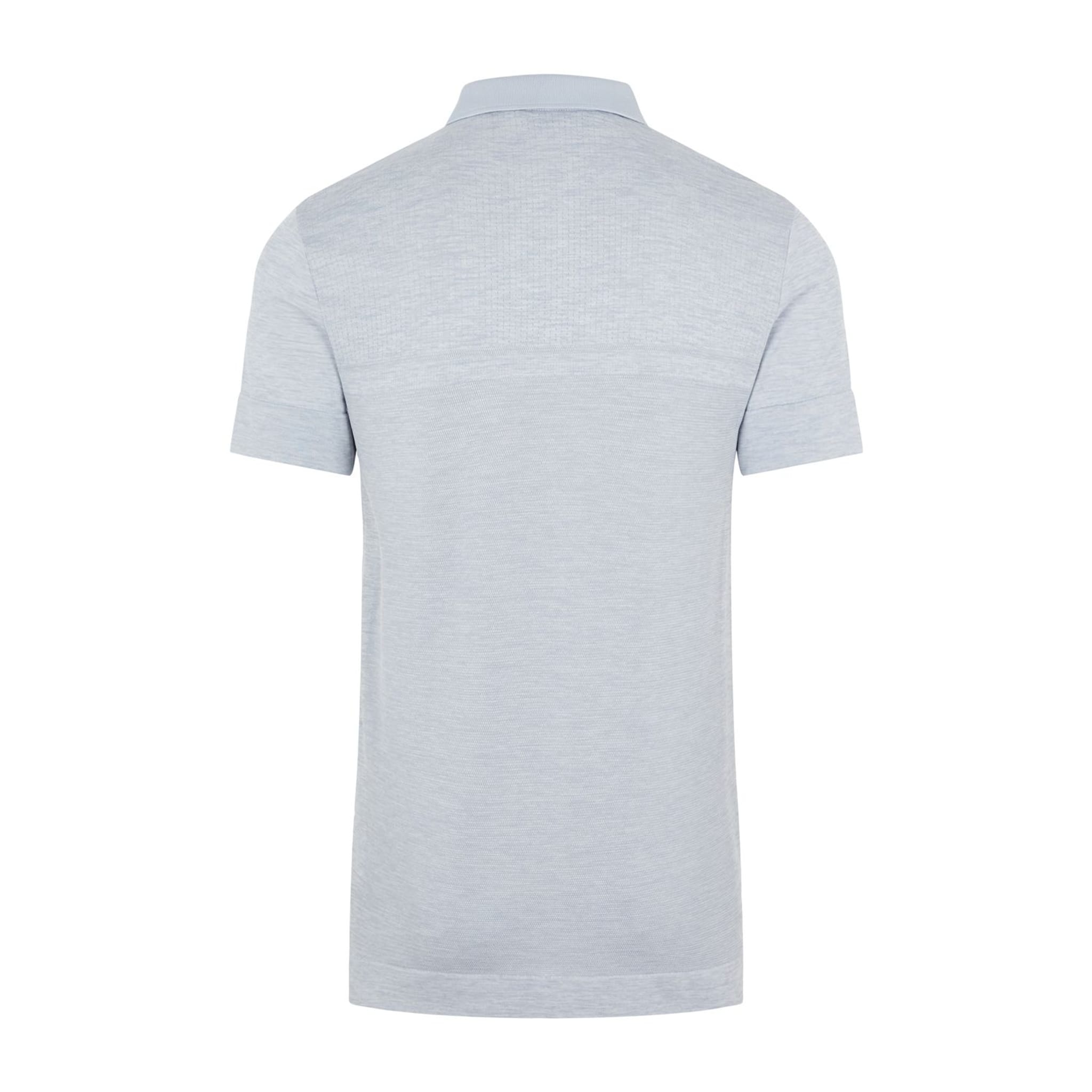 J. Lindeberg M Alfy Seamless SS Polo Stone Grey Melange Herren