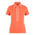 J. Lindeberg W Flor-Ultra Light Jersey Polo Tomato Red Damen