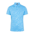 J. Lindeberg M Tony Slim Fit SS Polo Print Neo Deboss Ocean Blu Herren
