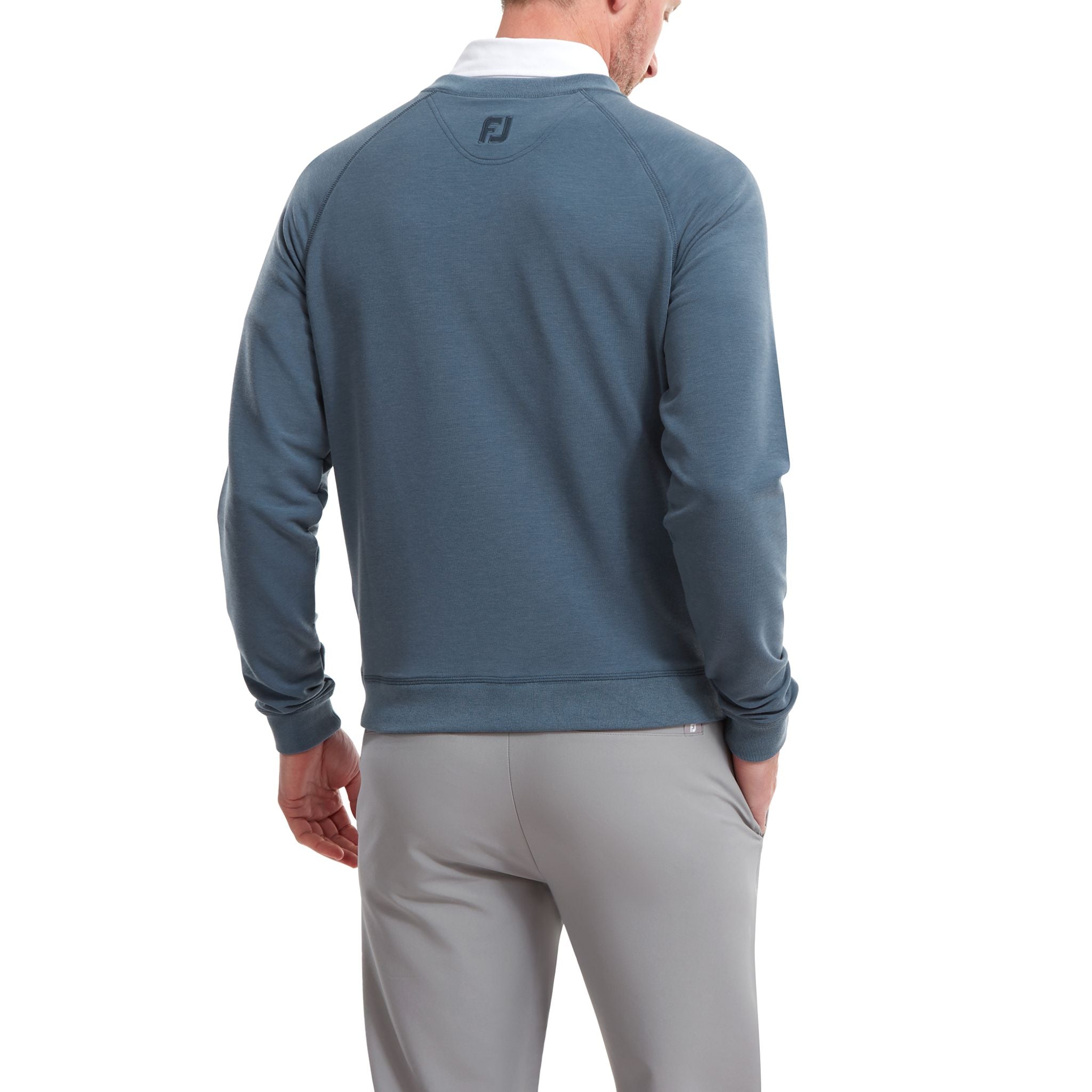 Footjoy M Polo Drirelease French Terry Crew Neck Sweater H Herren