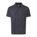 Footjoy M Lisle Stripe Leaf SS Polo Navy/White Herren