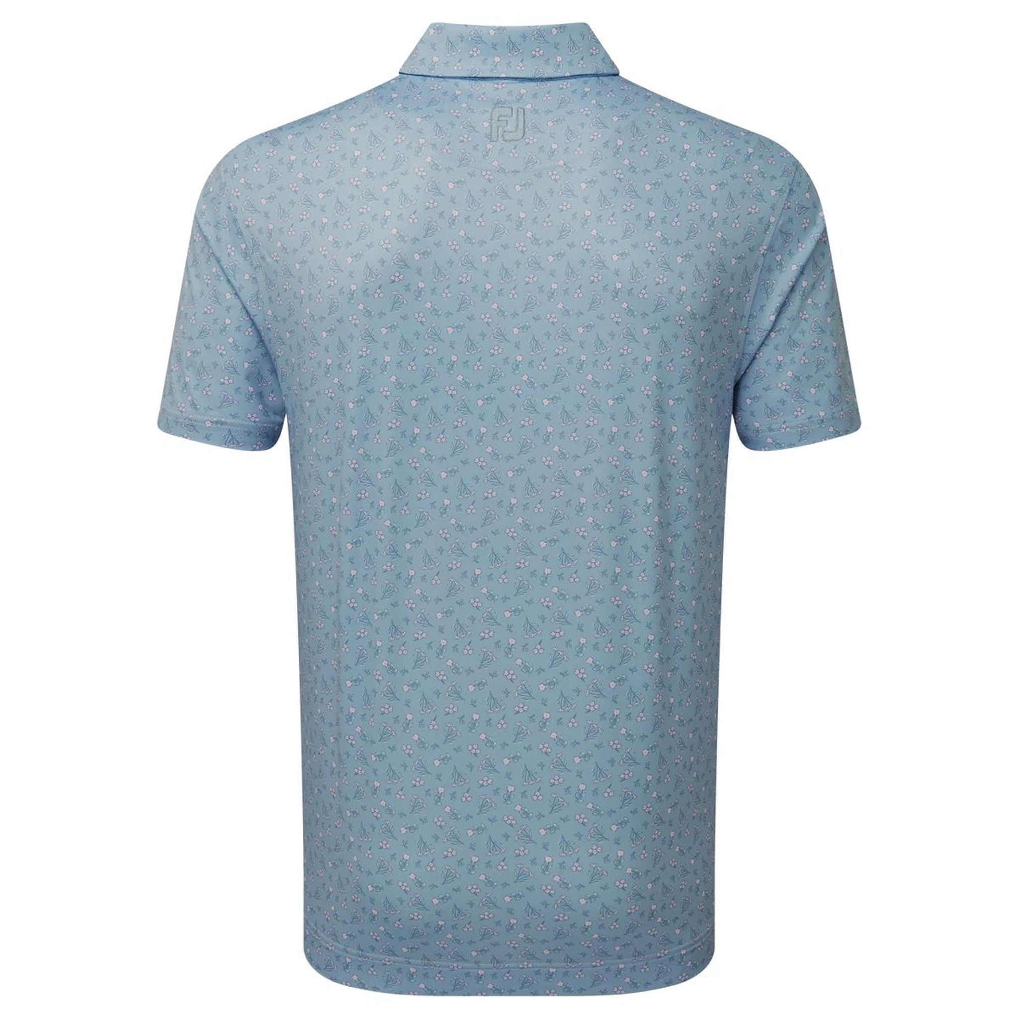 Footjoy Mini Floral Lisle Golf Polo Męskie