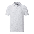 Footjoy M Lisle Flock of Birds SS Polo White/Grey Herren