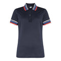 Cross Sportswear W Polo Stripe Navy Damen