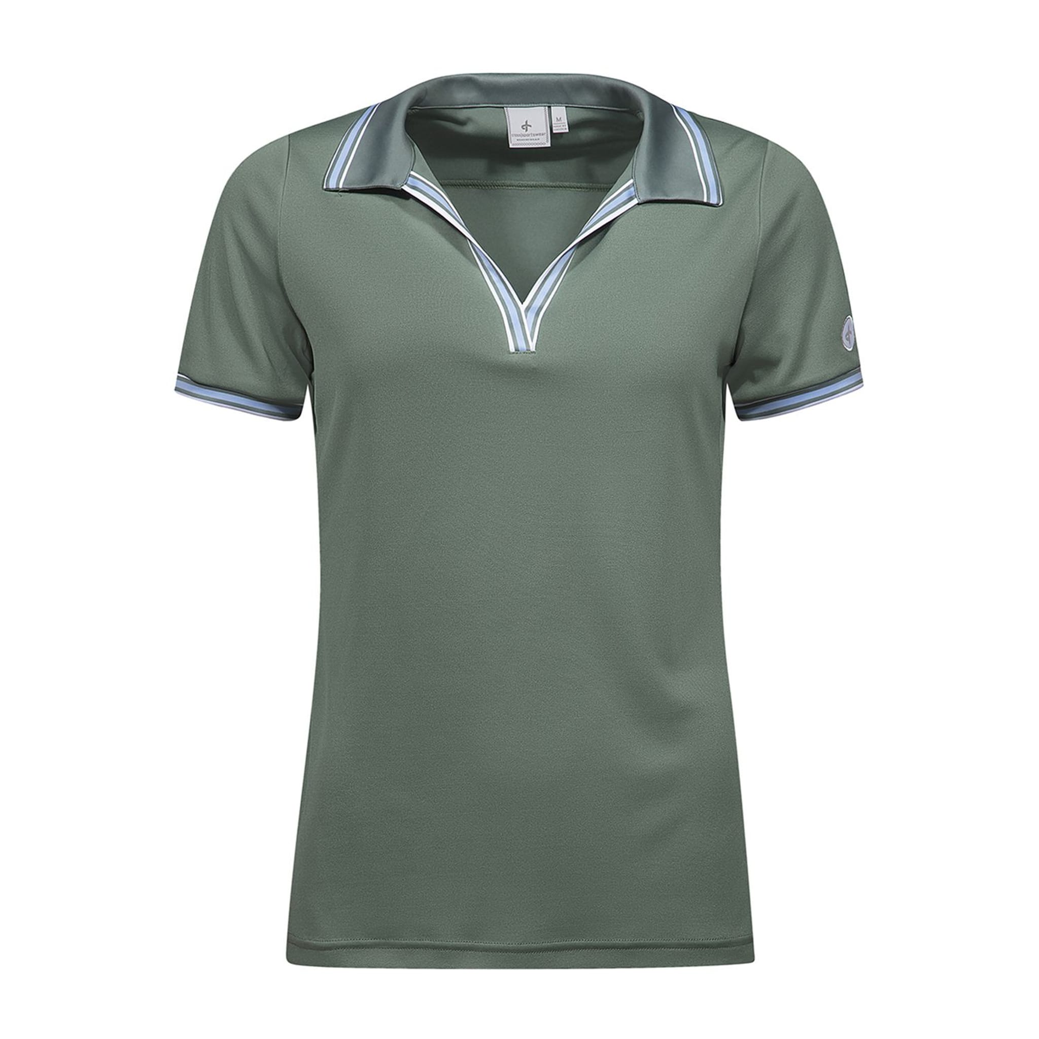 Cross Sportswear W Nostalgia SS Polo Laurel Green Damen
