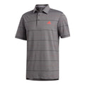 Adidas Ultimate Heather Stripe Polo Black/Coral/Melange Herren