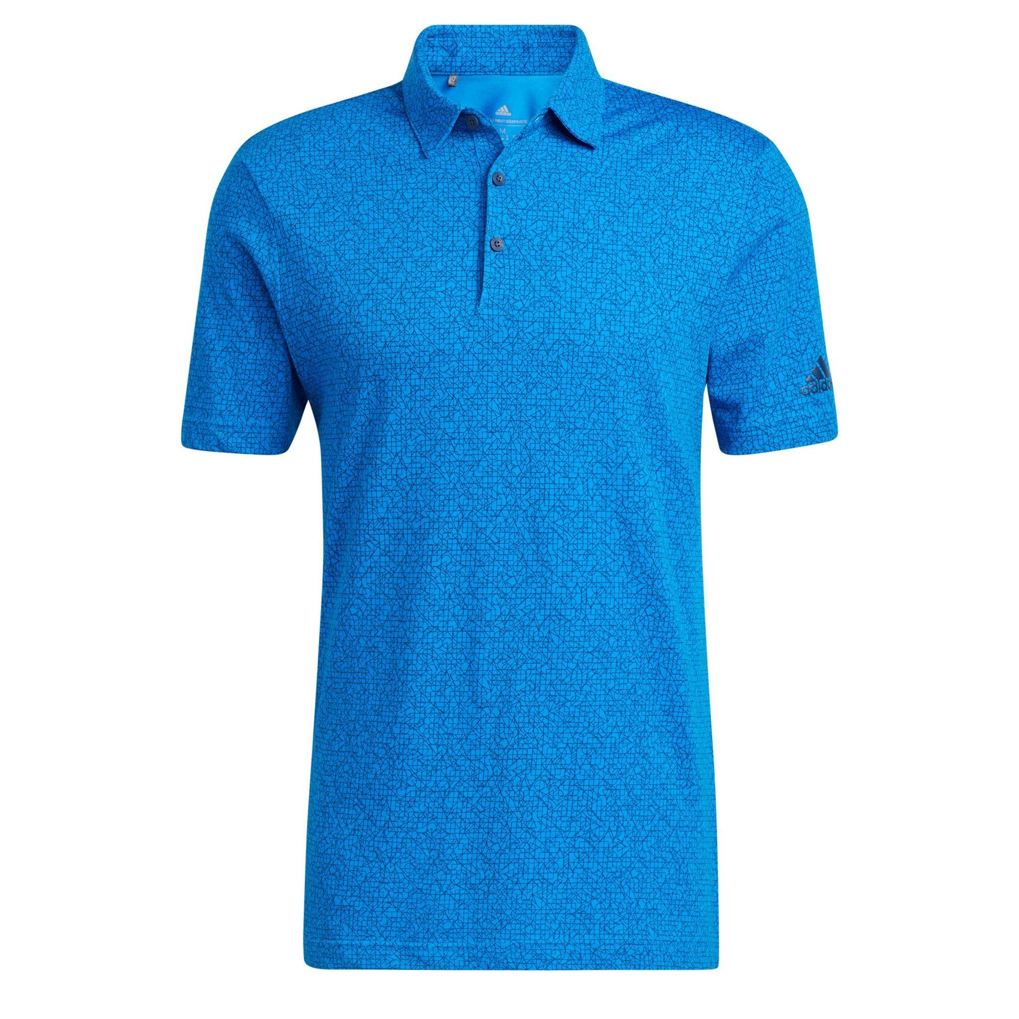 Adidas M Polo Abstract Print Blue Rush/Crew Navy Herren