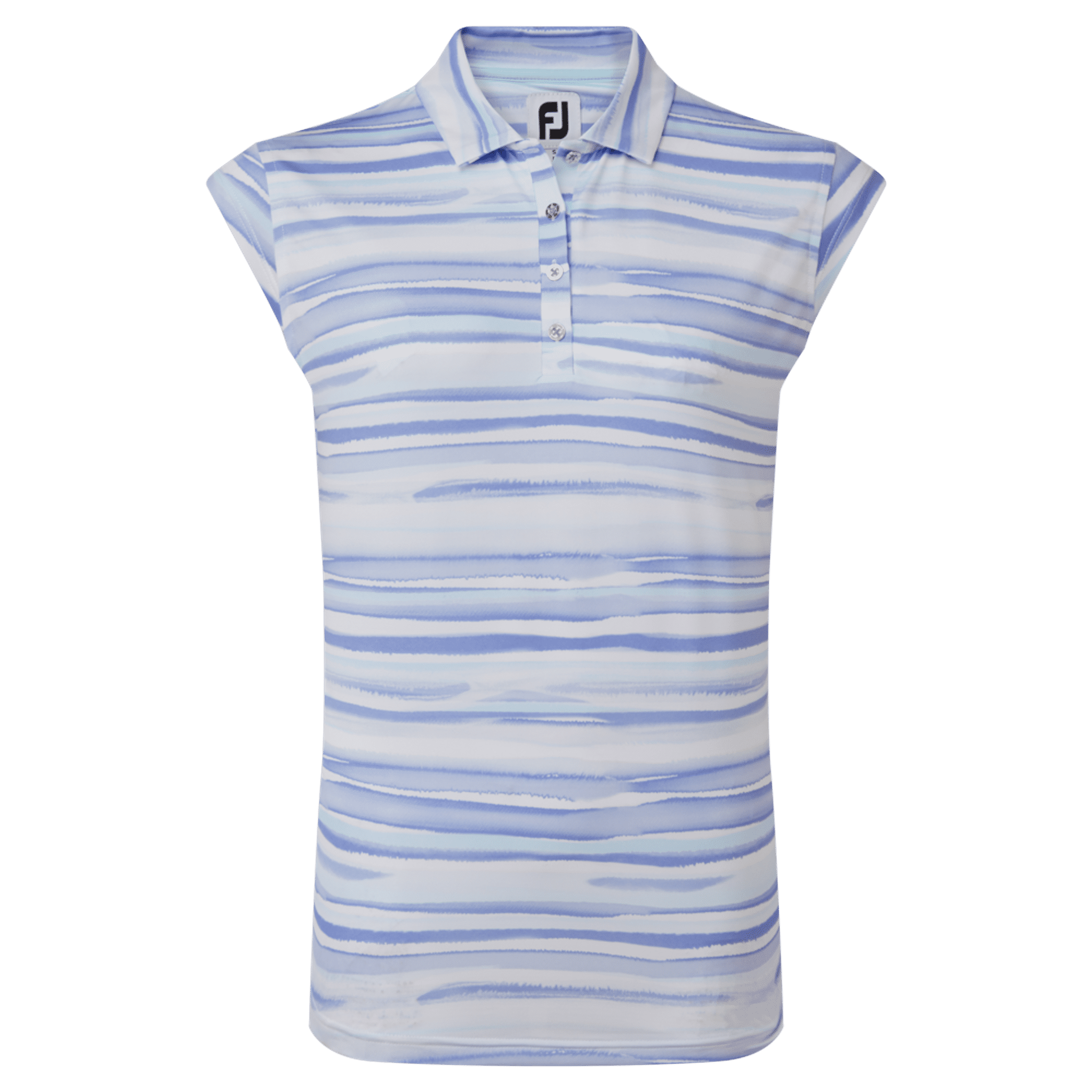 Footjoy Polo Cap Sleeve Watercolour Print Lisle Damskie