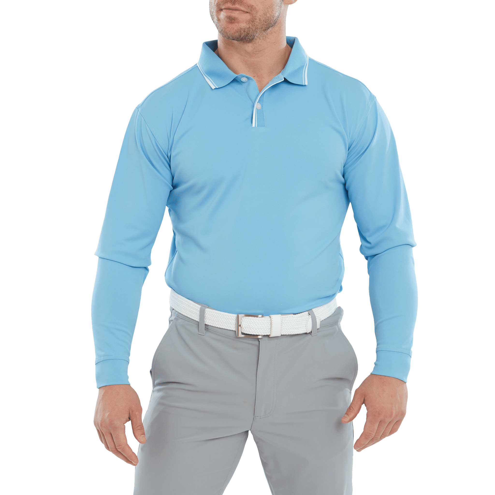 Footjoy Lightweight Sun Protection Polo z długim rękawem dla mężczyzn