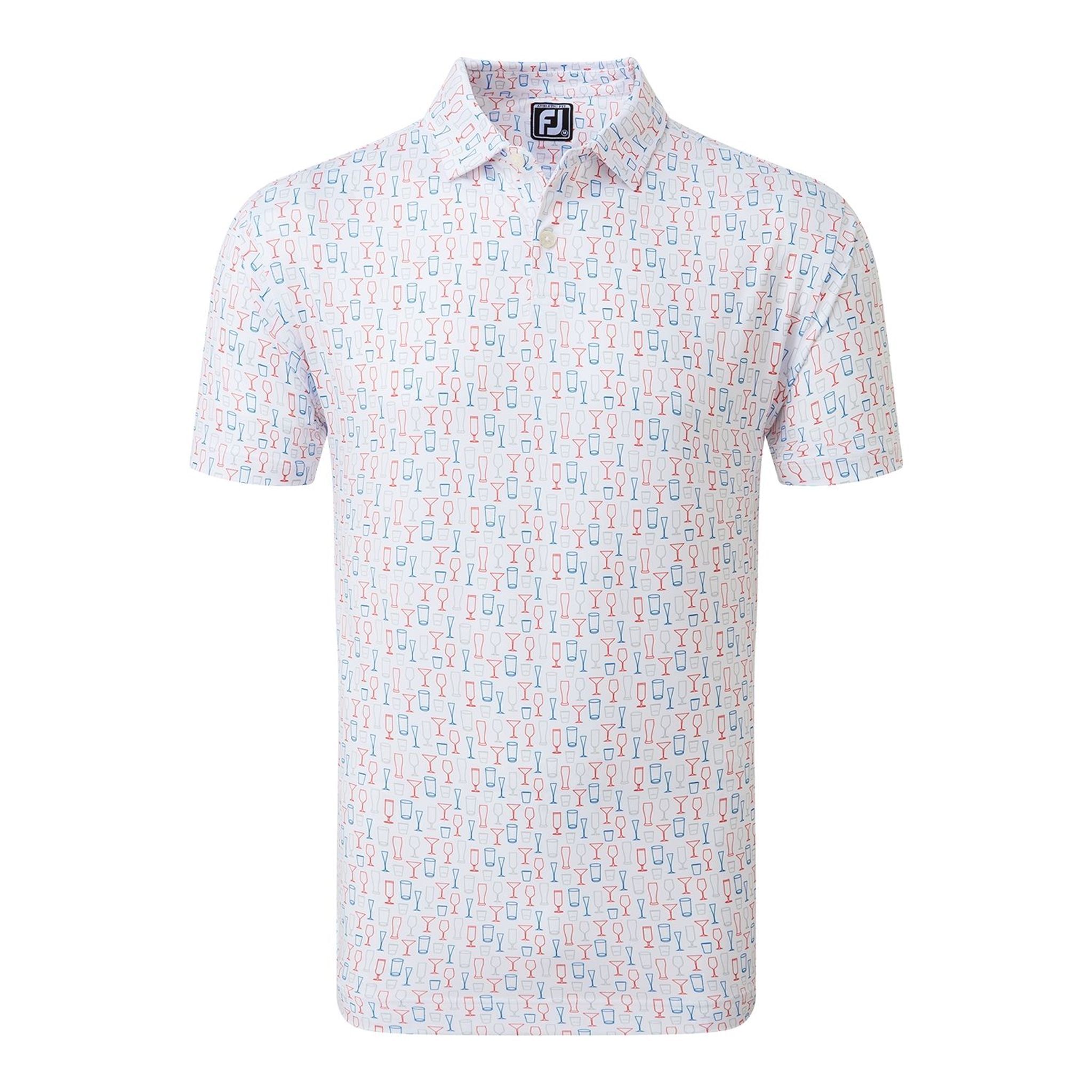 Footjoy Glass Print Lisle Koszulka polo męska