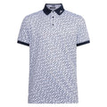 J. Lindeberg M Tour Tech Reg Fit Print Polo JL Navy Bridge Mono Herren