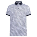 J. Lindeberg M Tour Tech Reg Fit Print Polo JL Navy Bridge Mono Herren