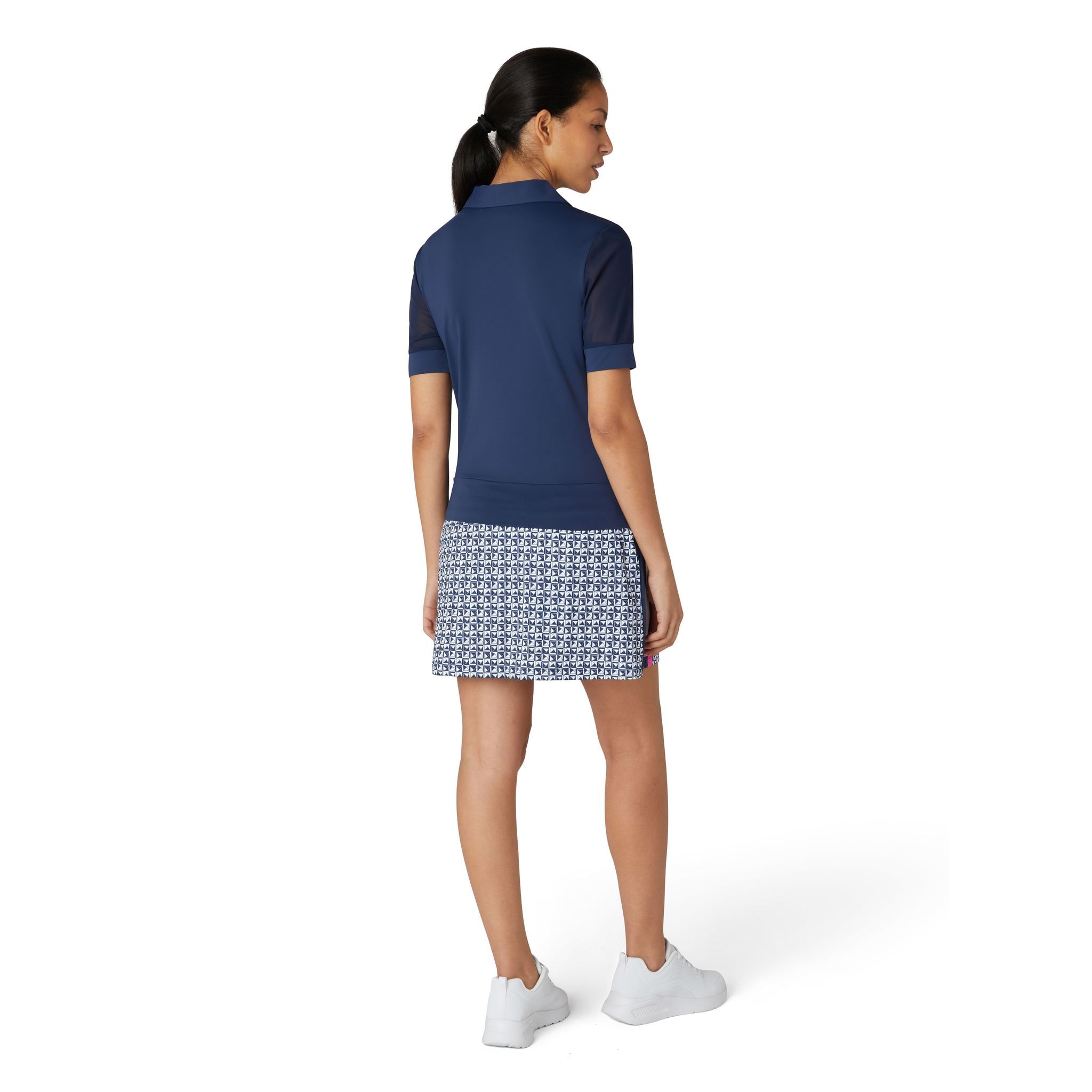 Original Penguin Polo z krótkim rękawem i wstawkami z siatki dla kobiet