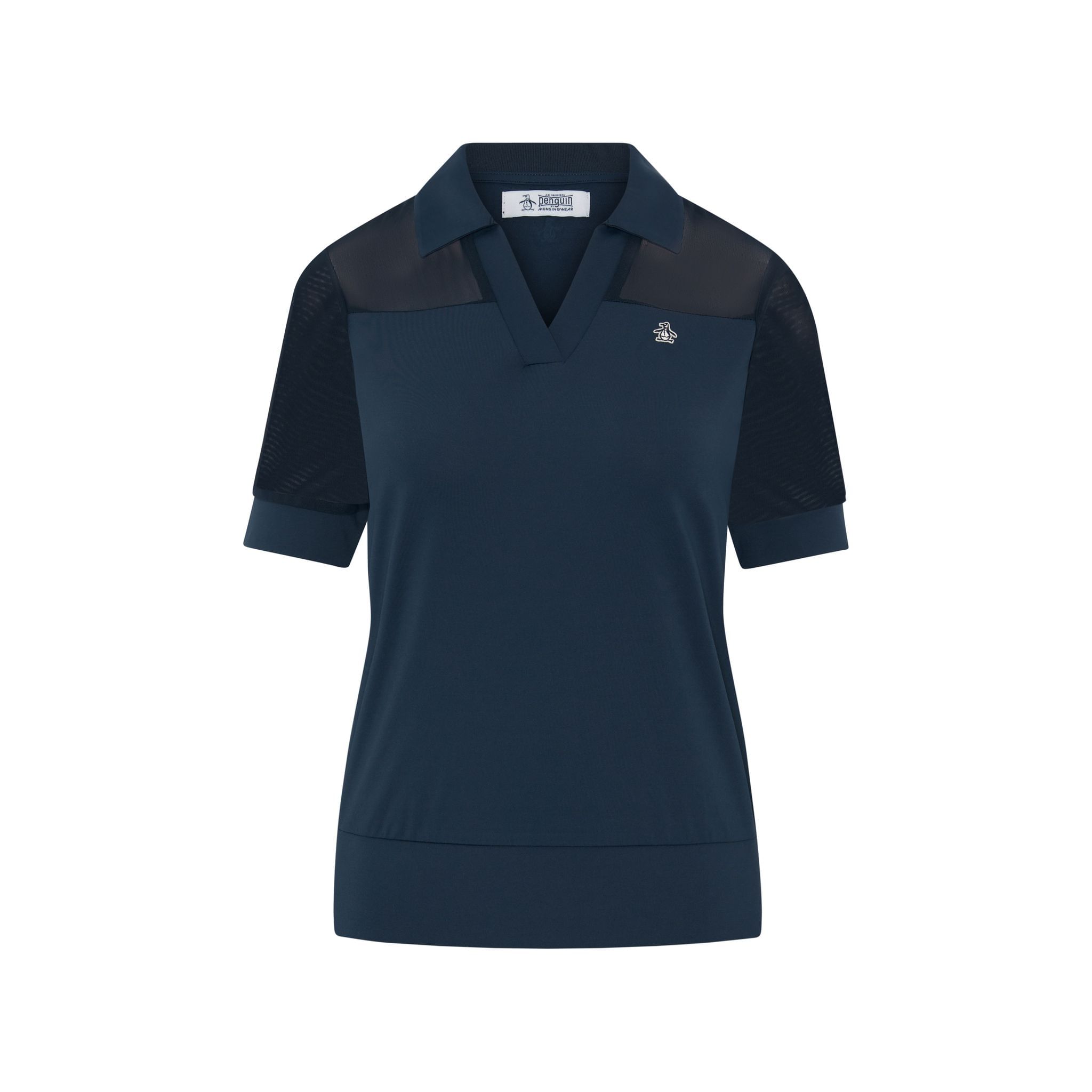 Original Penguin Polo z krótkim rękawem i wstawkami z siatki dla kobiet