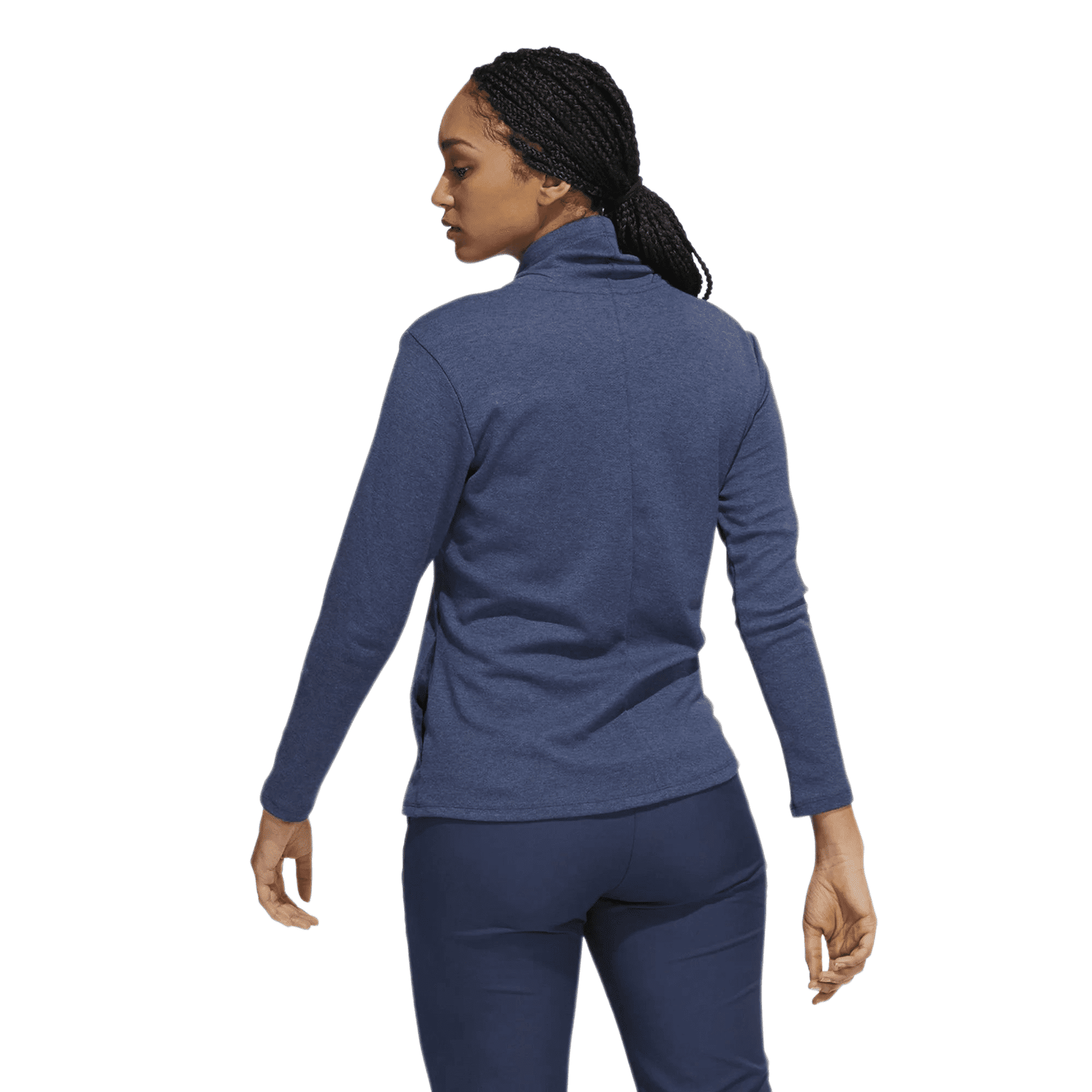 Adidas High Mock Golf Pullover Crew Navy Melange Damski Damski