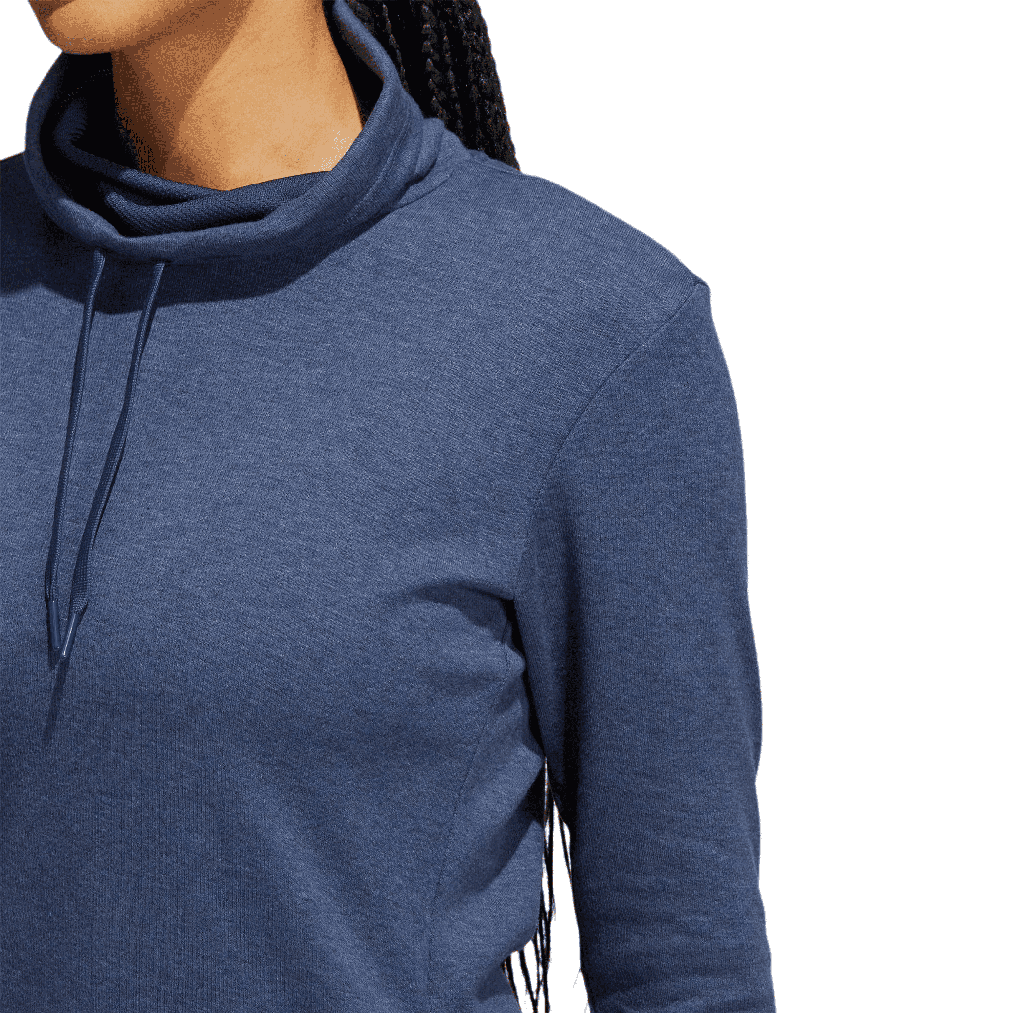 Adidas High Mock Golf Pullover Crew Navy Melange Damski Damski