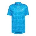 Adidas M Polo Jaquard Lines Blue Rush/Semi Mint Rush Herren