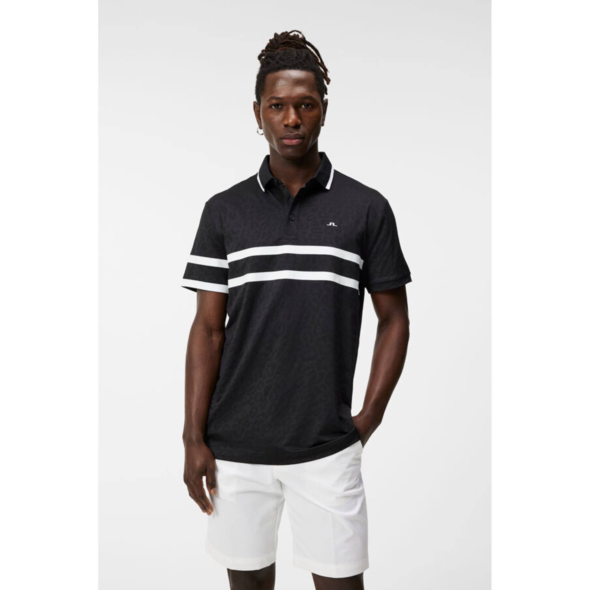 J. Lindeberg Boswell Regular Jacquard Poloshirt Herren