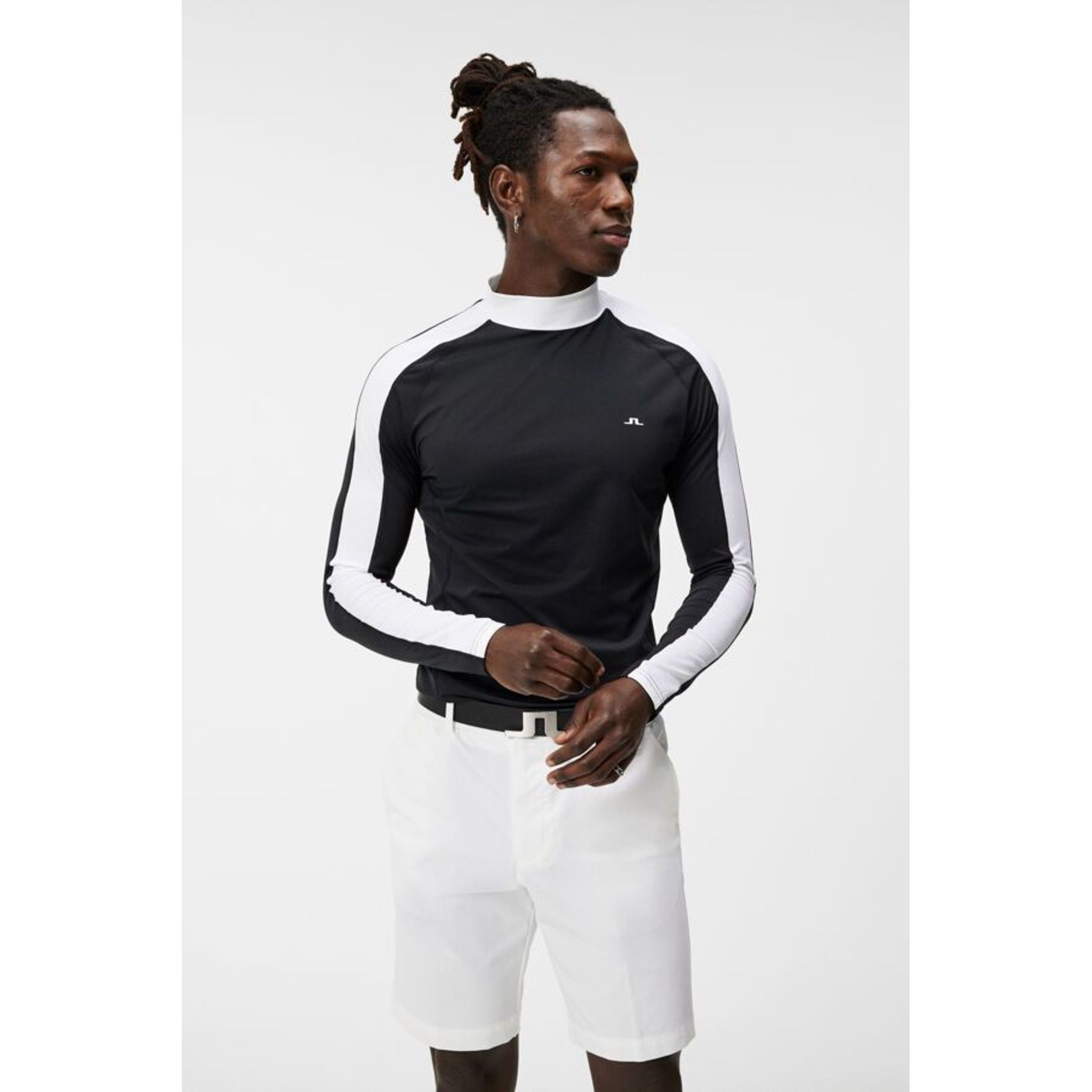 J. Lindeberg M Antoine Compression Top Czarny Męski