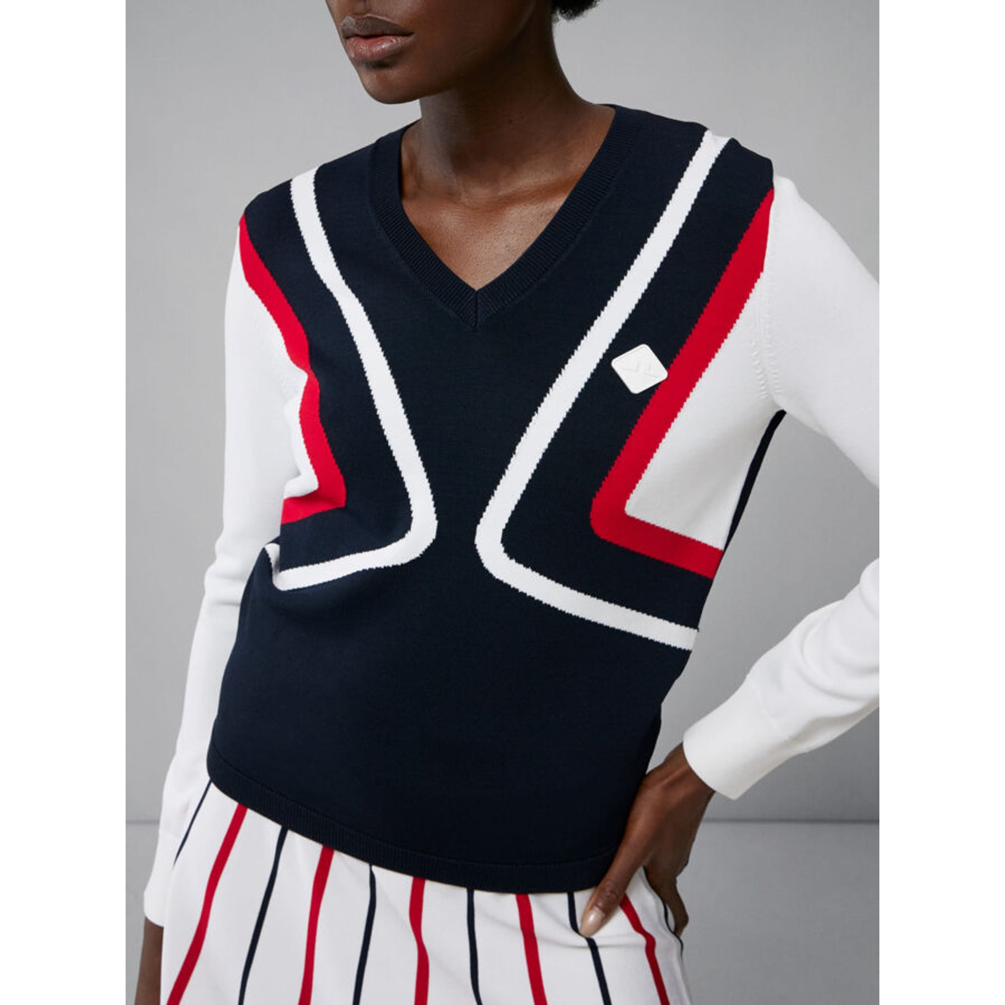 J. Lindeberg Celine Knitted Golf Sweater JL Navy Damen Damen