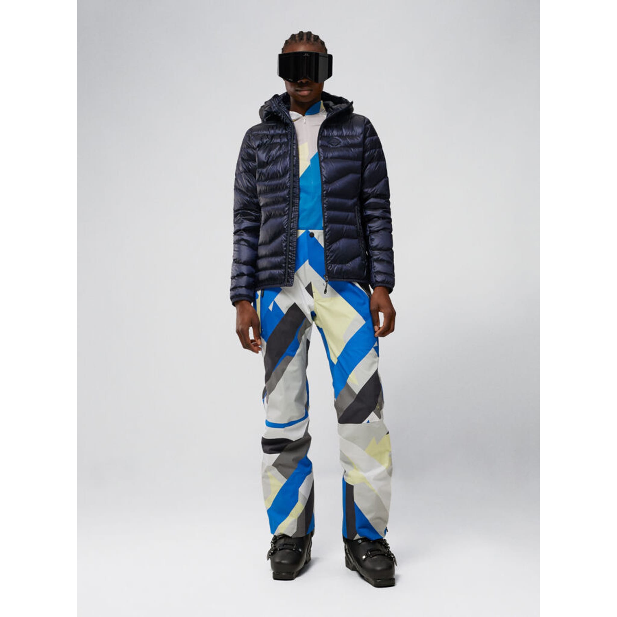 J. Lindeberg Cliff Golf Leichte Golf Daunenjacke Hood JL Navy D Damen