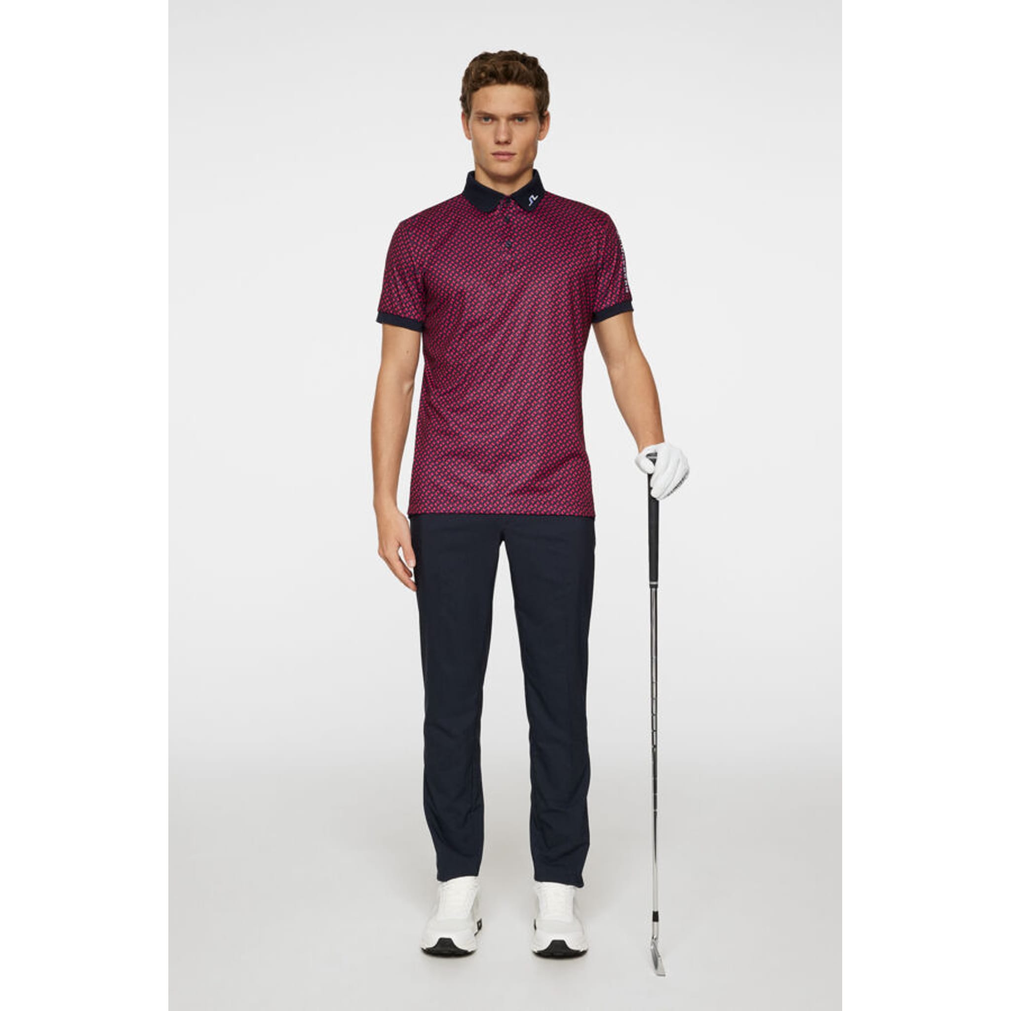 J. Lindeberg Tour Tech Print Polo Herren