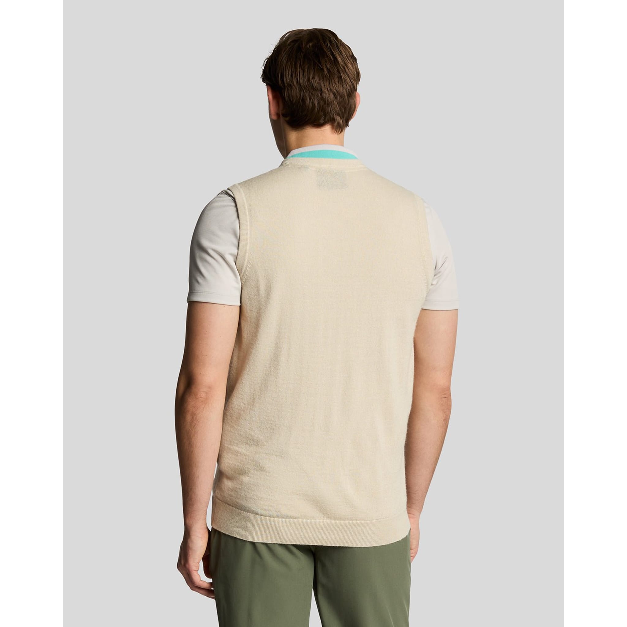 Lyle & Scott Merino Blend Knitted V-Neck Vest Herren