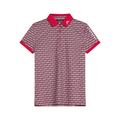 J. Lindeberg Tour Tech Print Polo Damskie JLMicro Bridge Rose Red Damskie